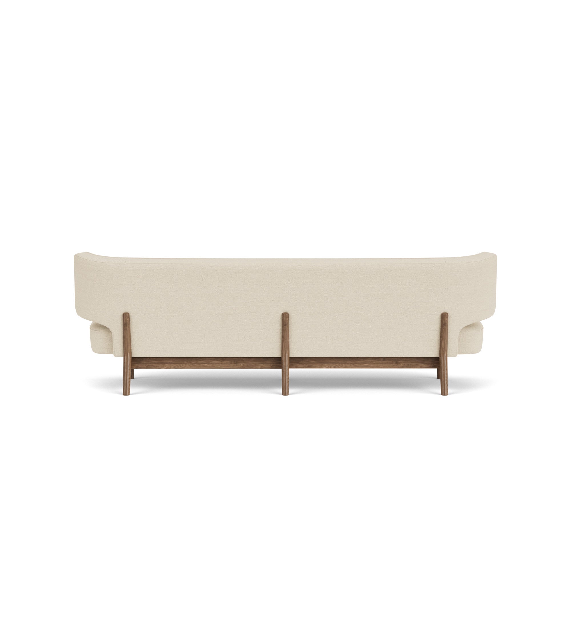 3-seater Sofa RADIOHUS beige with walnut base