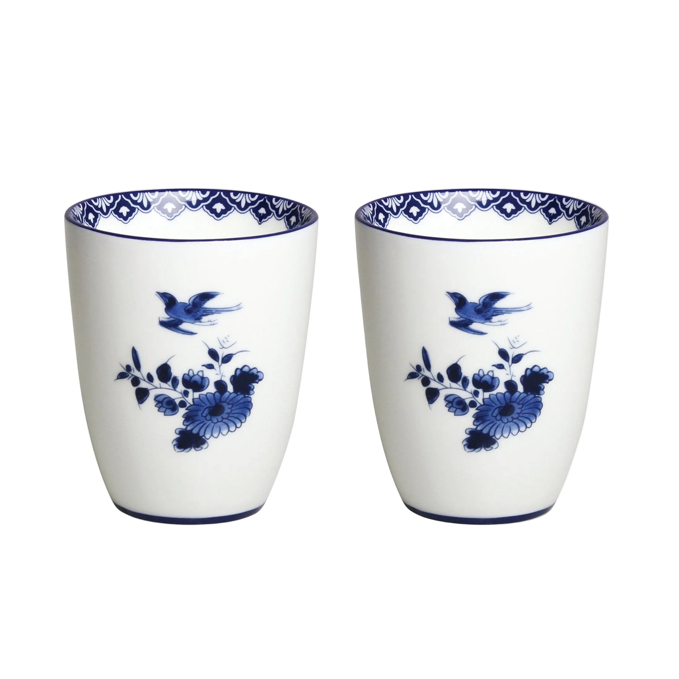 DELFTWARE White and Blue Mug Set