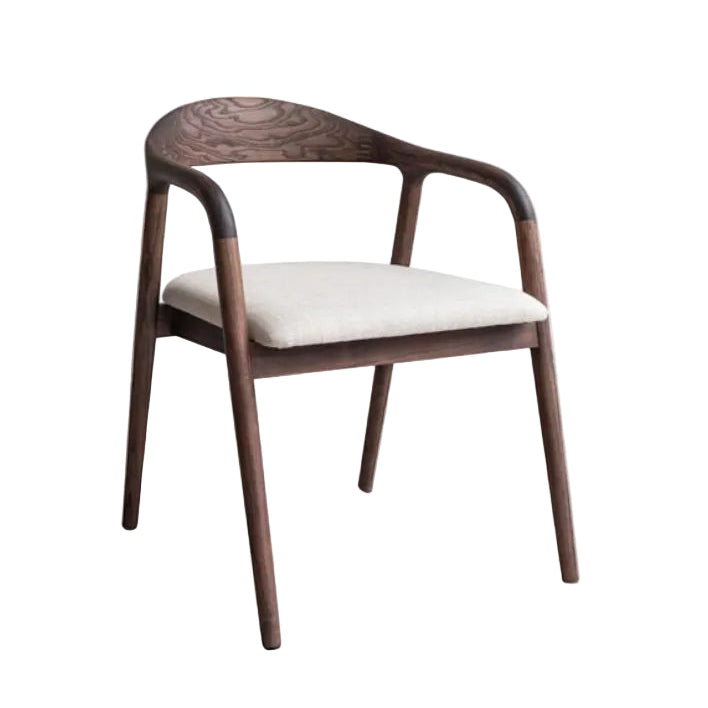 Upholstered LEIA Chair with Wooden Base