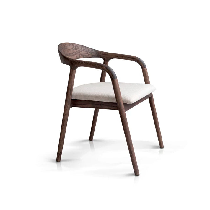 Upholstered LEIA Chair with Wooden Base
