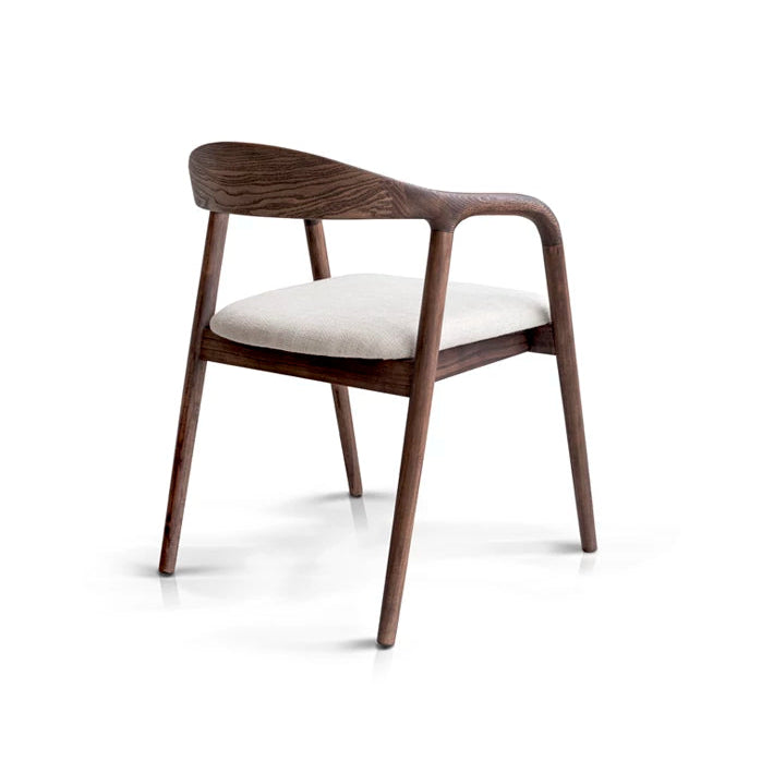 Upholstered LEIA Chair with Wooden Base