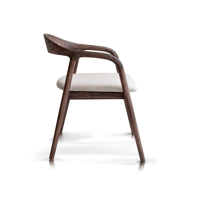 Upholstered LEIA Chair with Wooden Base