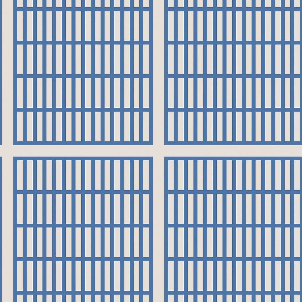 Tapeta s geometrickým vzorom ALVAR AALTO 14/6 biela s modrou
