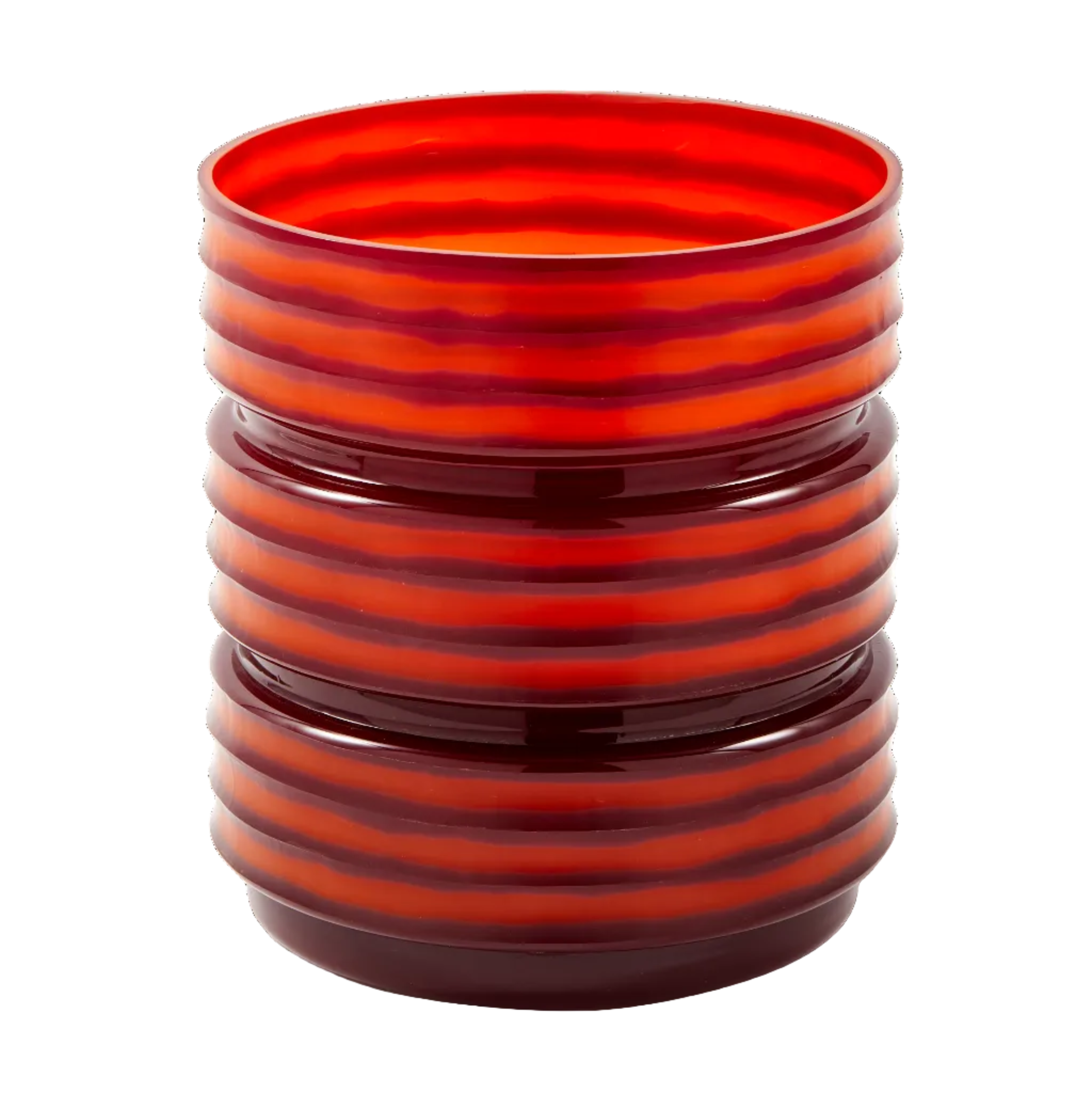 Váza SKLENENÁ VRSTVA červená