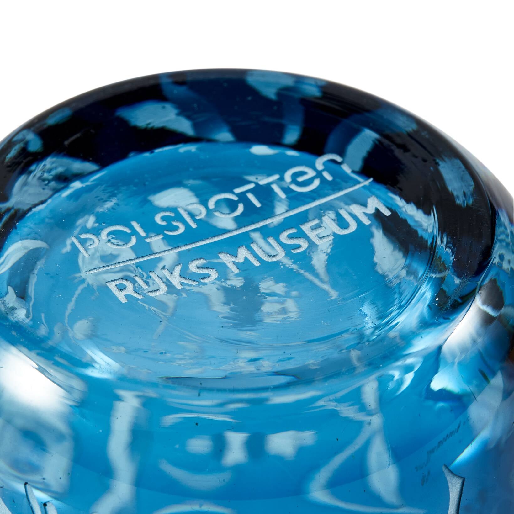 Súprava pohárov ROZPTÝLENÉ KVETY modrá s pieskovaným vzorom