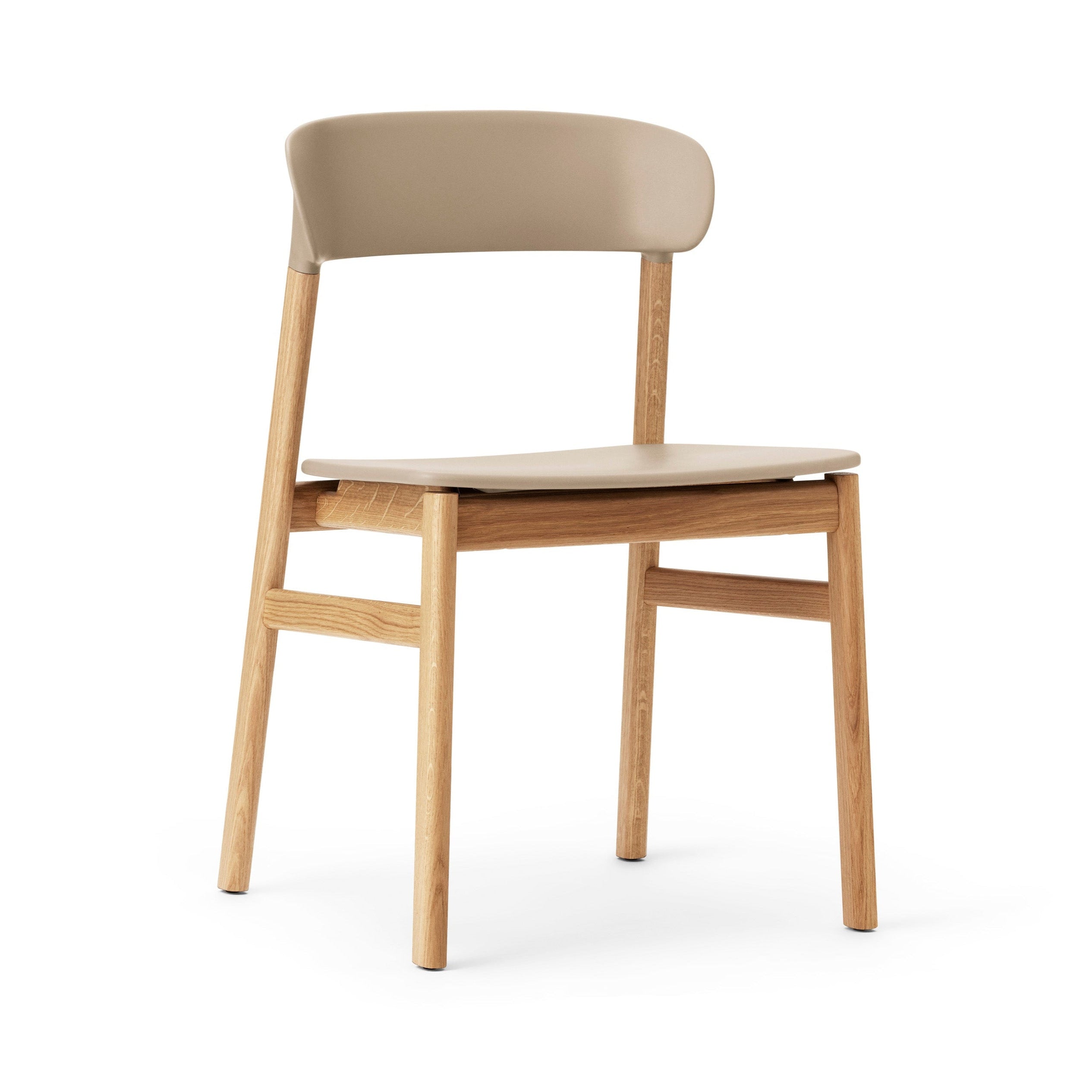 Stolička HERIT piesková s prírodným dubovým podstavcom