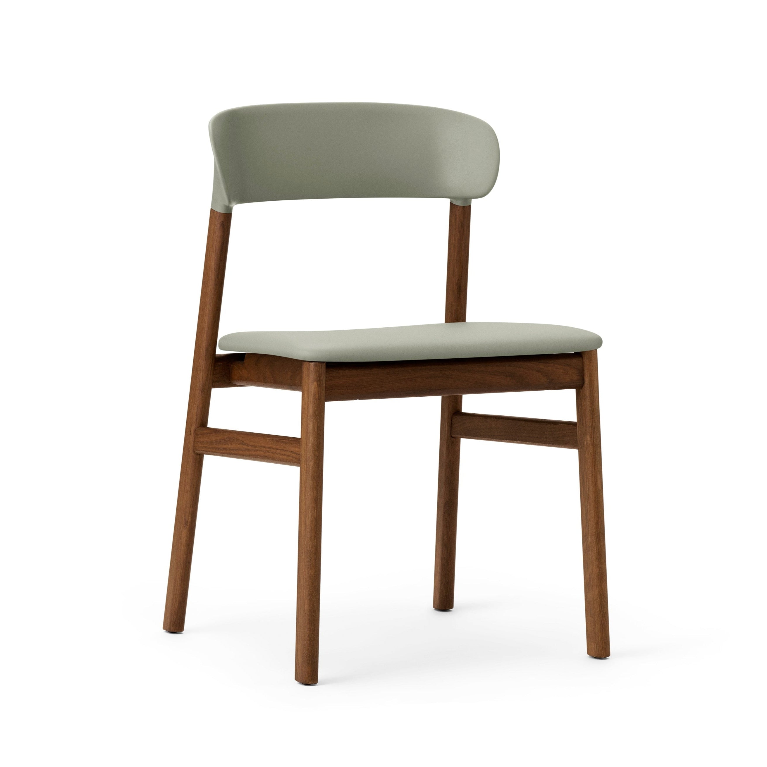 Čalúnená stolička HERIT s tmavým dubovým podstavcom