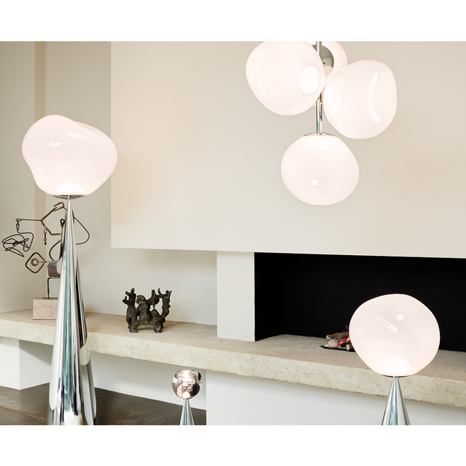 Luster MELT opálový so strieborným povrchom