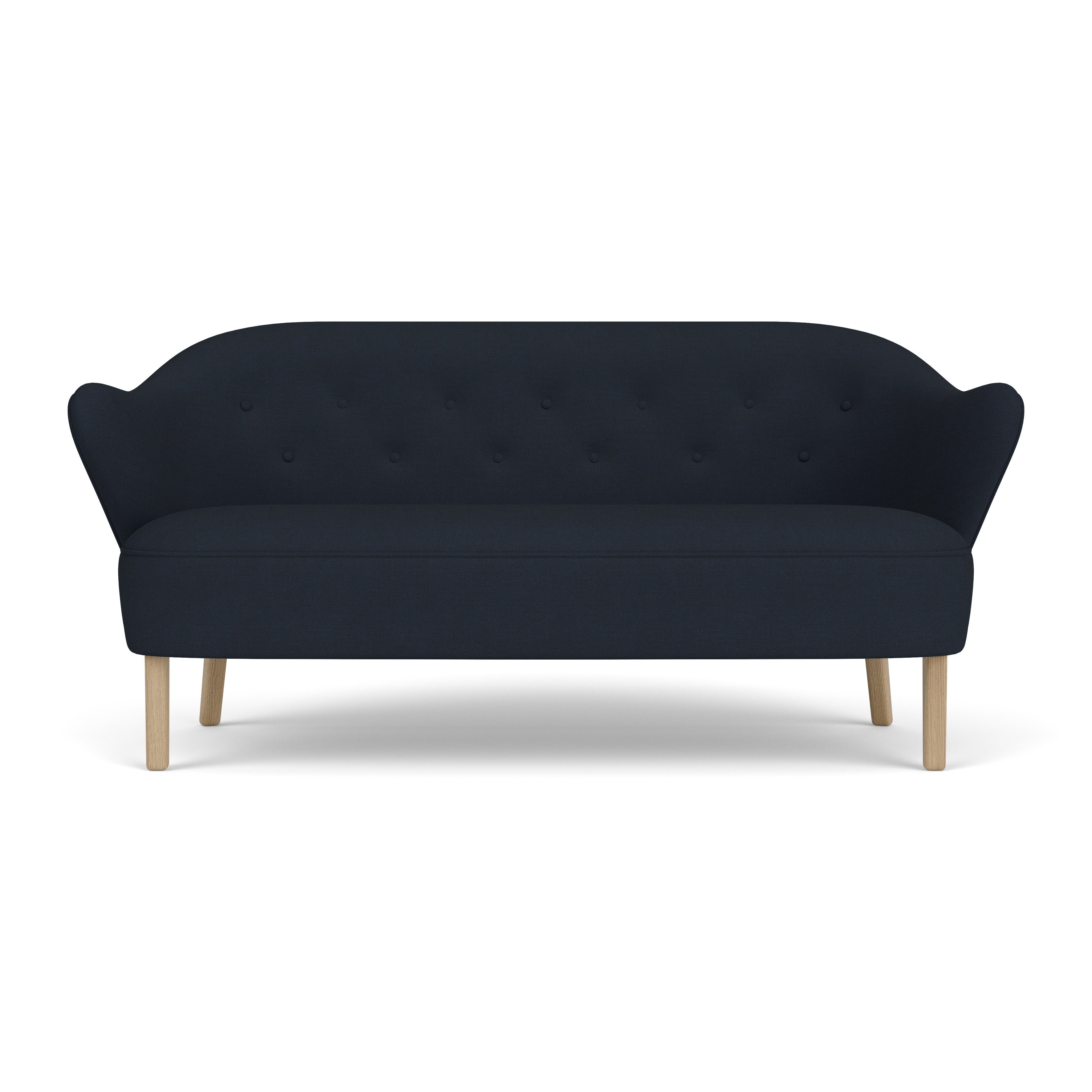 Sofa INGEBORG granátová s dubovým podstavcom