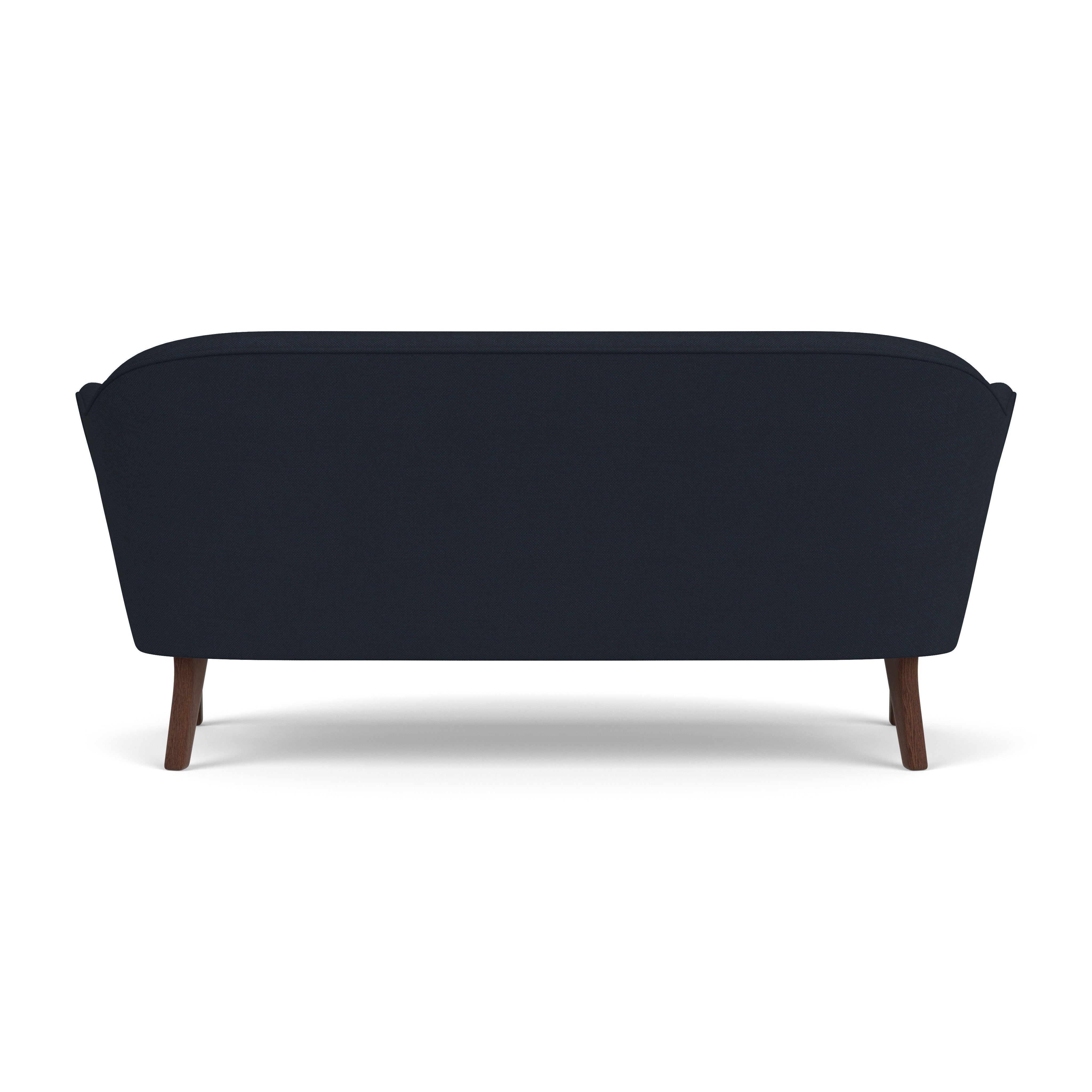INGEBORG sofa in navy blue with a dark oak base