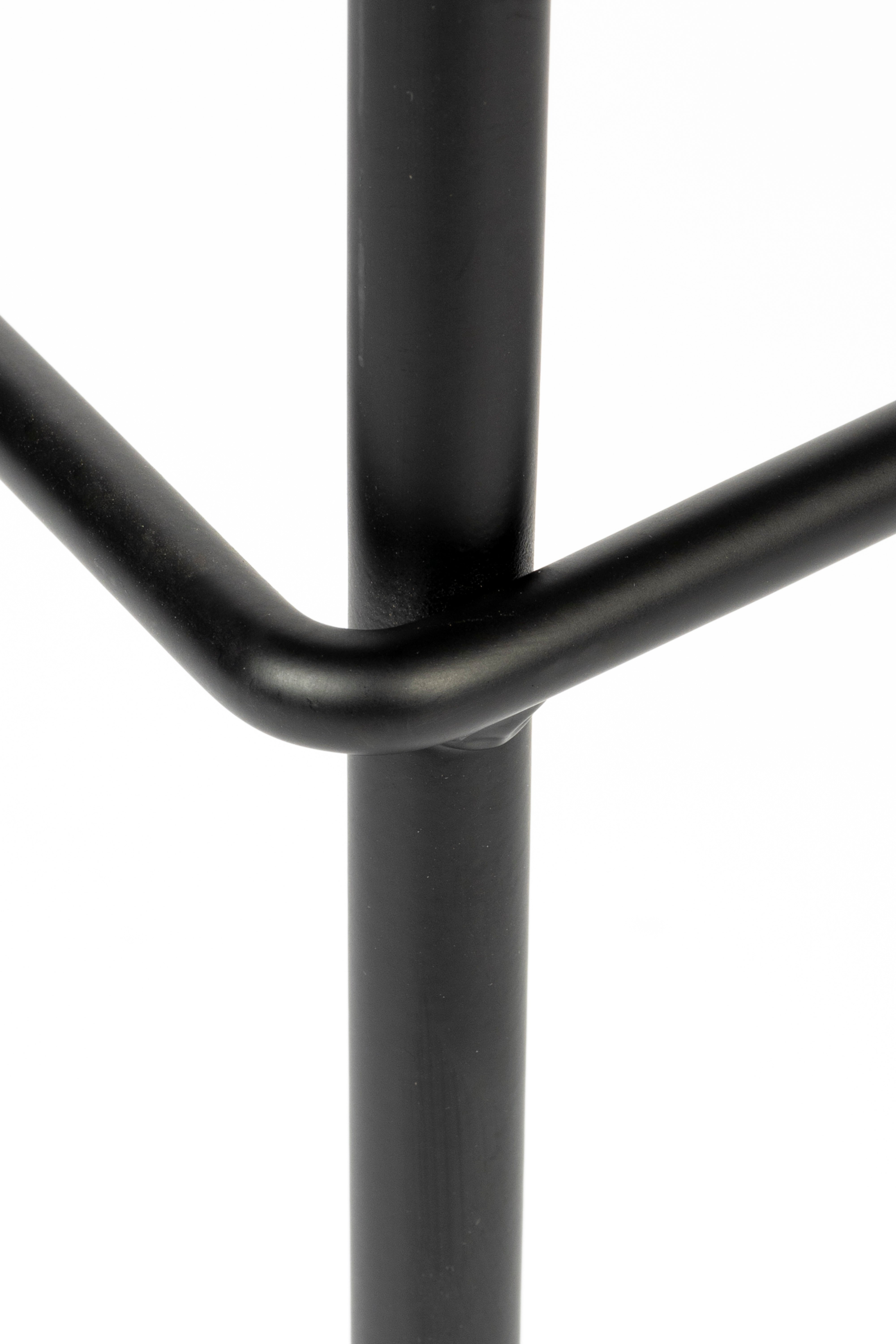 Barová stolička JOLIEN krémový boucle s čiernym podstavcom