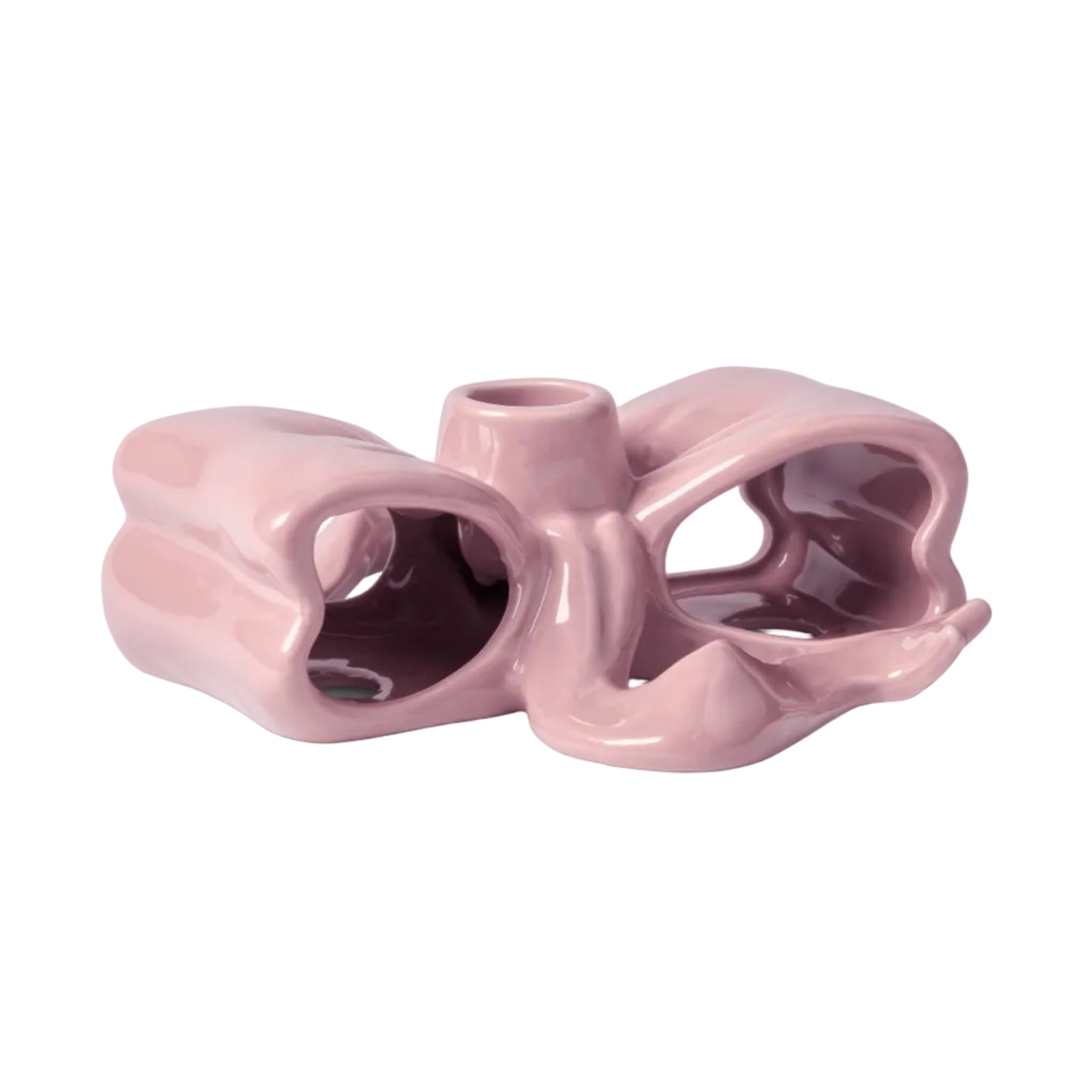 RIBBON Candle Holder Pink