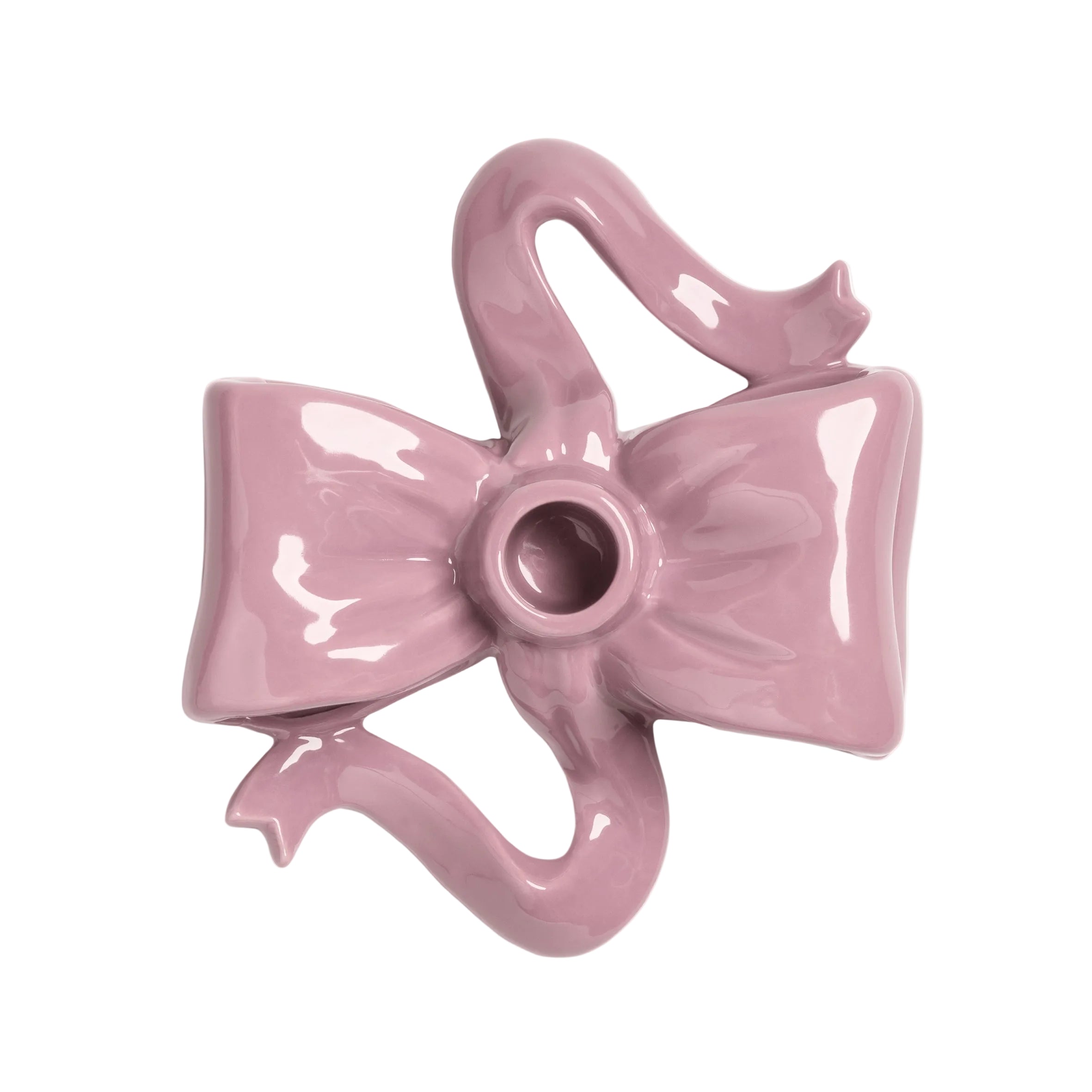 RIBBON Candle Holder Pink