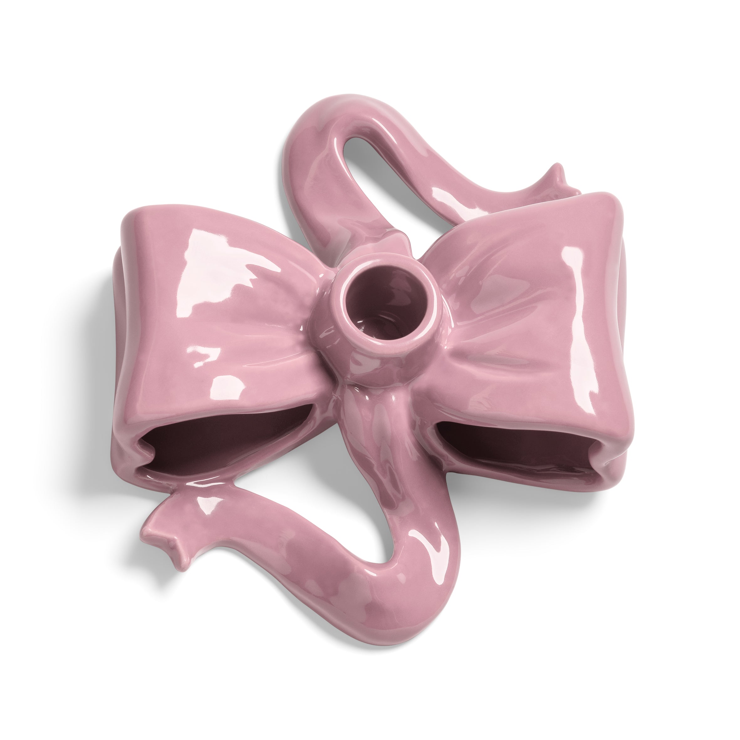 RIBBON Candle Holder Pink