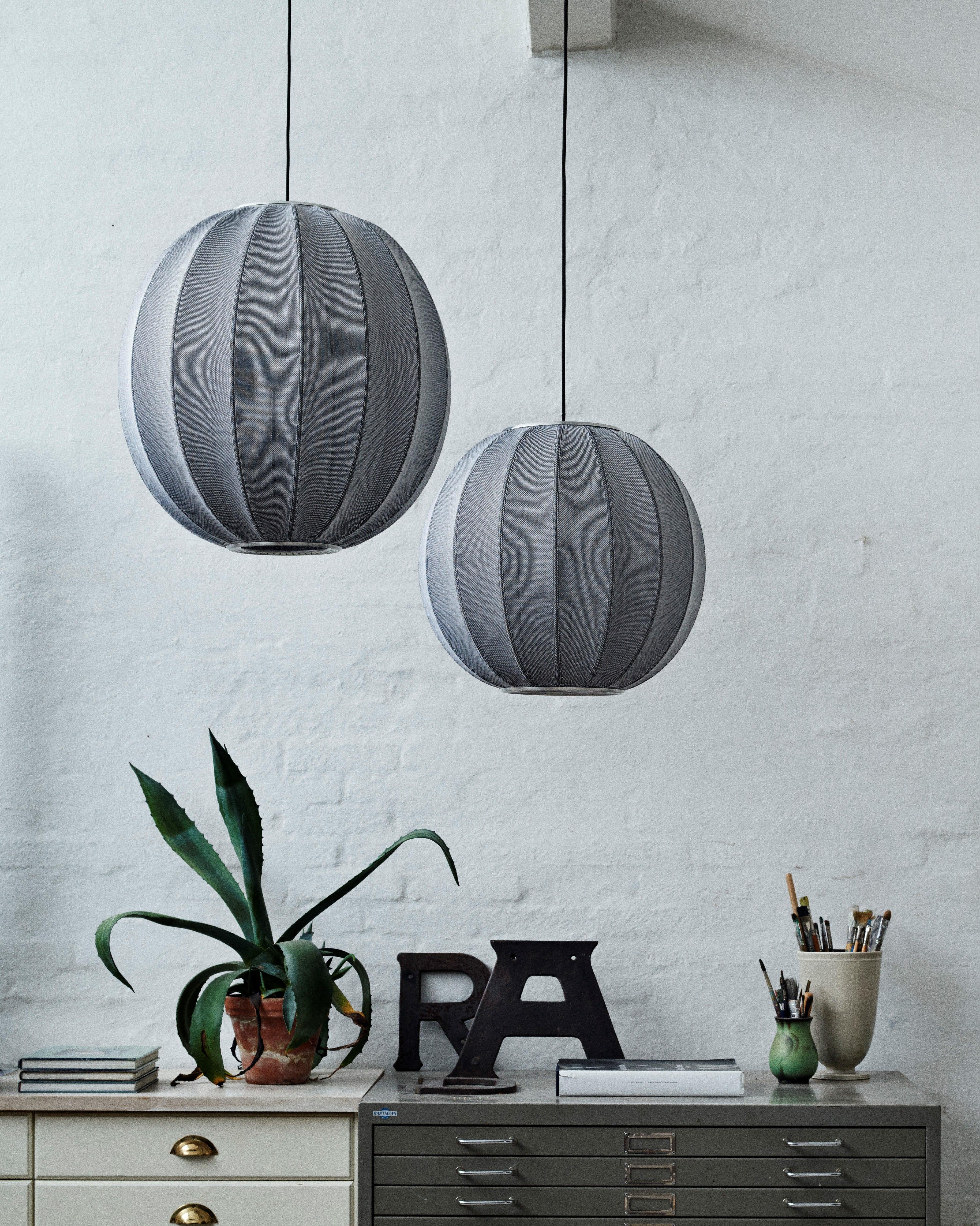 Závesná lampa KNIT-WIT ROUND čierna