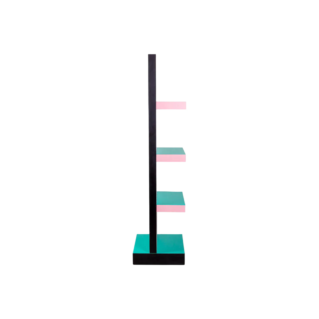 SUPERSHELF BLUE GRID white with pink and green
