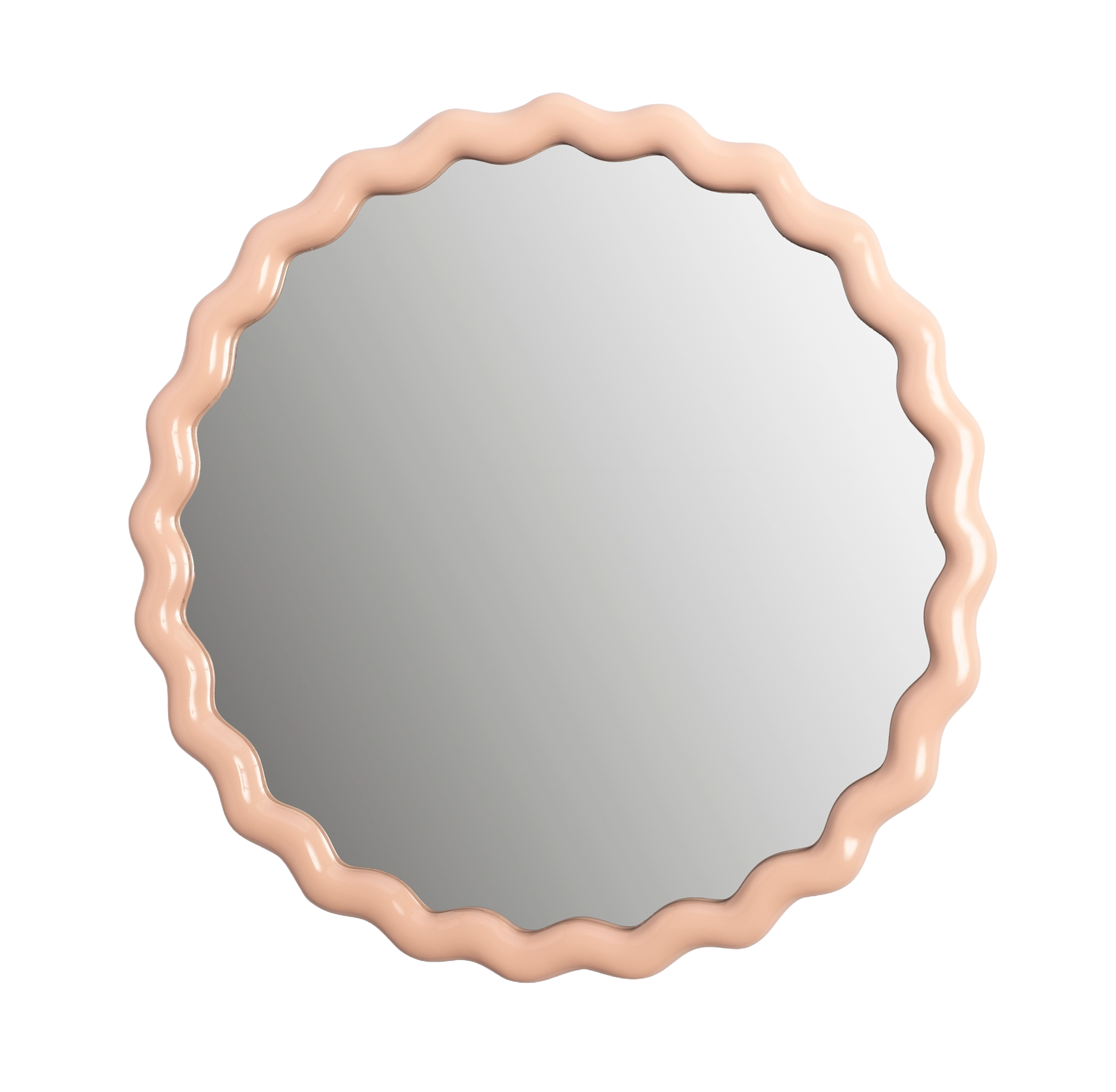 Round Mirror ZIGZAG Pink