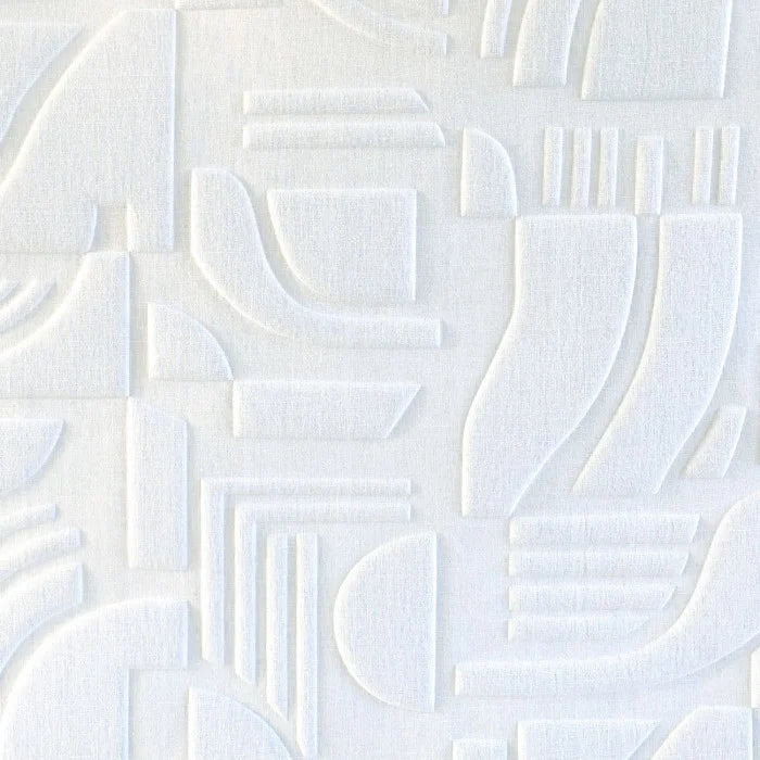 Textilná tapeta so štruktúrou a geometrickým vzorom LINSOLITE - BLANC biela
