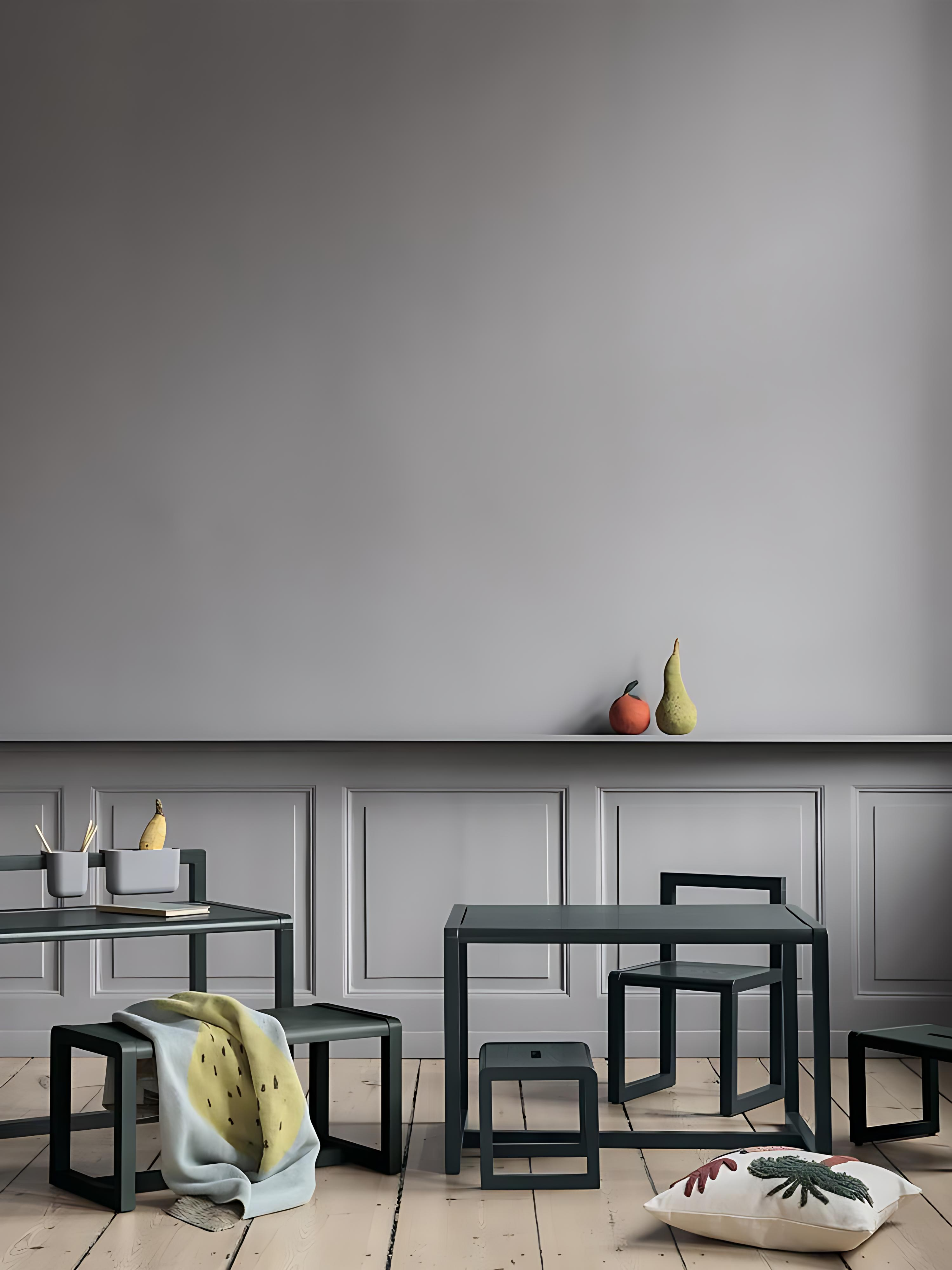 Detská lavička MALÝ ARCHITEKT tmavomodrá