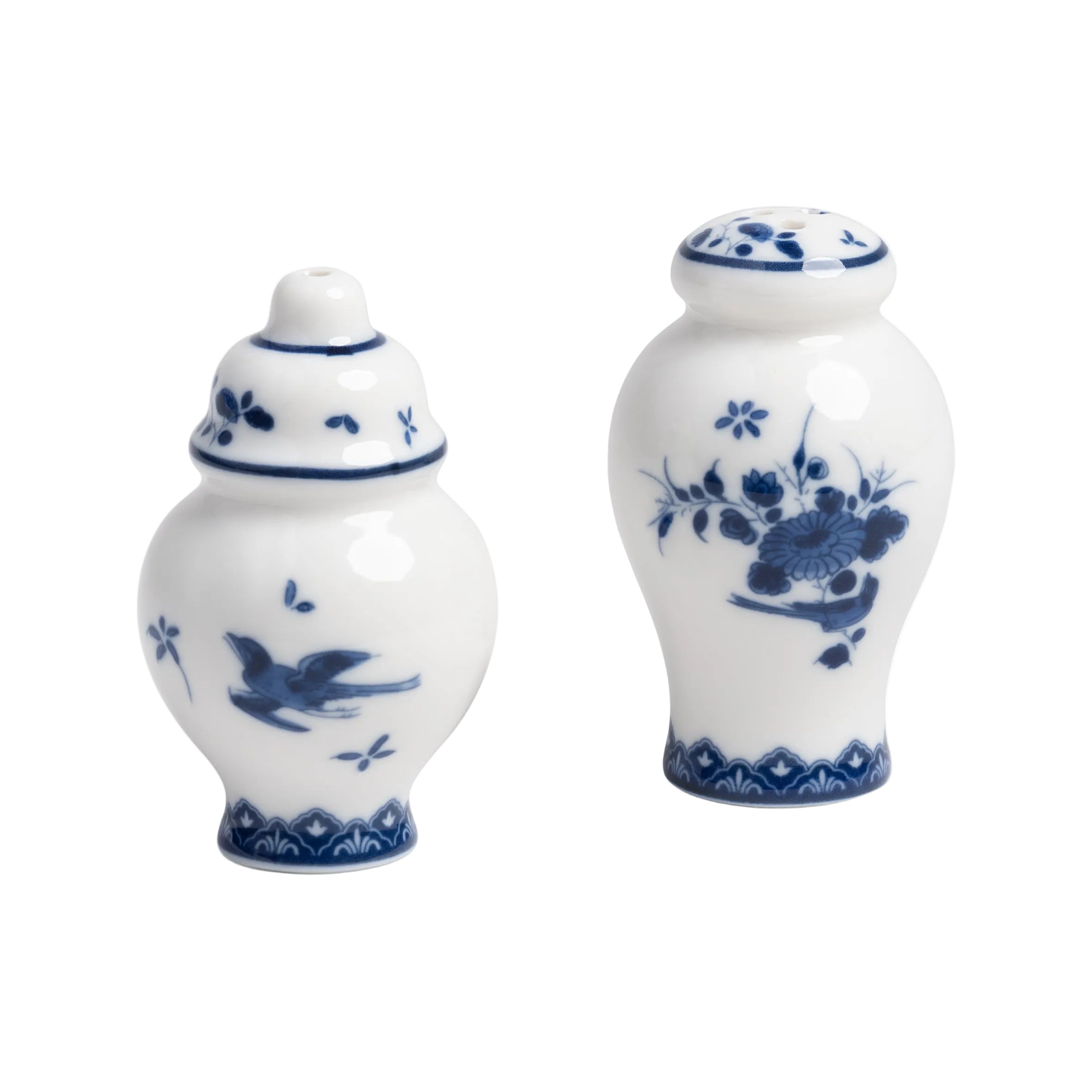 Soľnička a korenička DELFTWARE biela s modrou