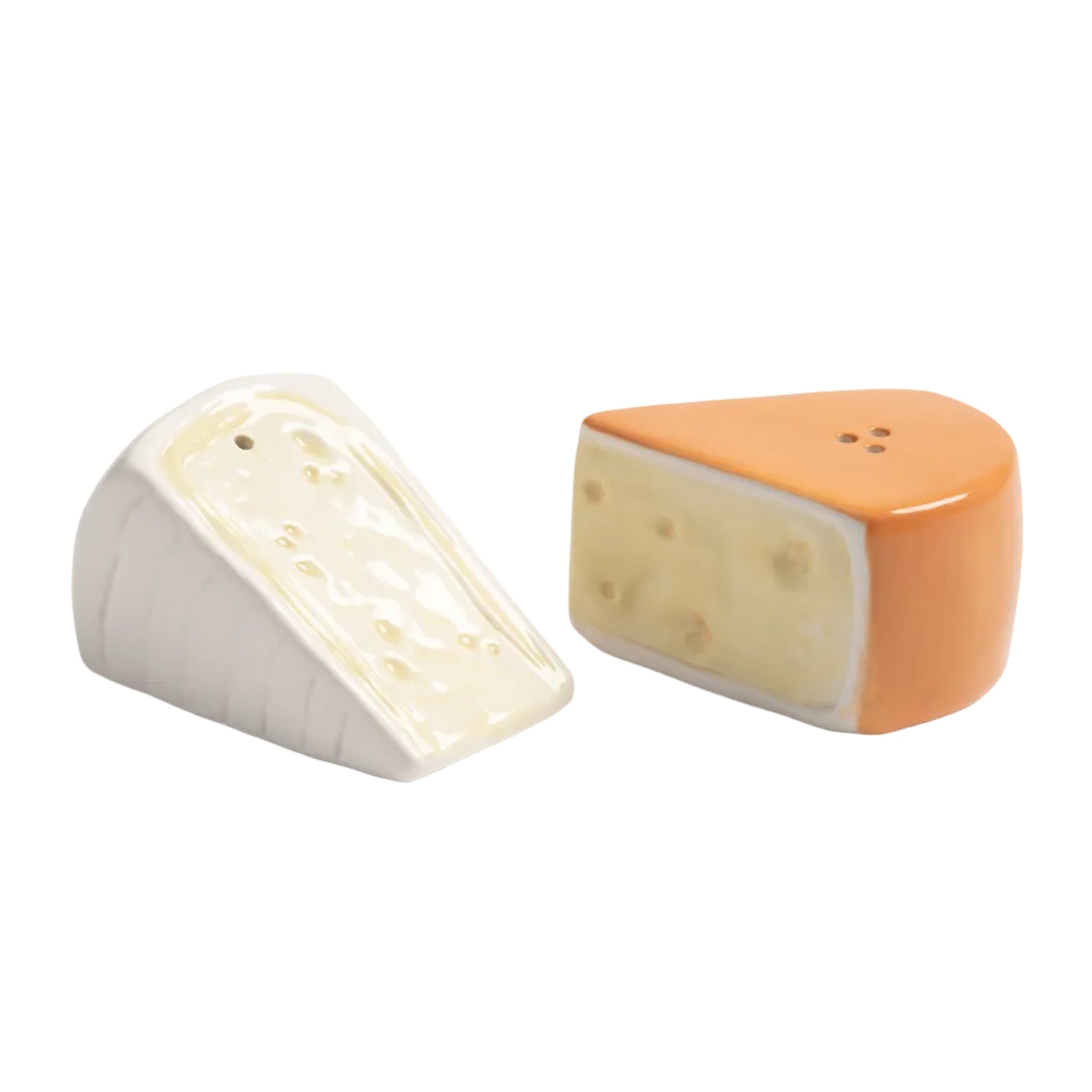 Soľnička a korenička CHEESE biela s oranžovou