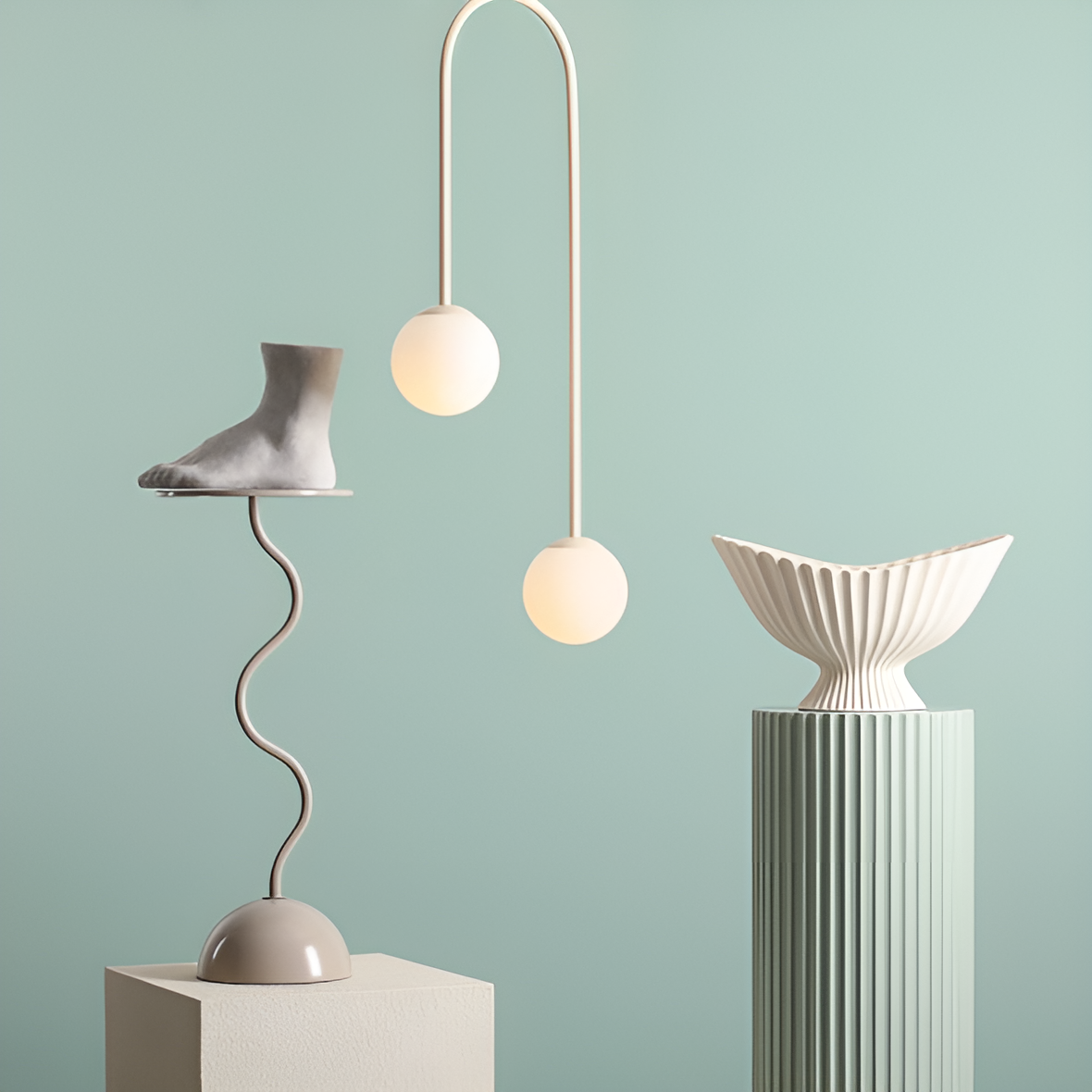 NAVE DUO ceiling lamp cream