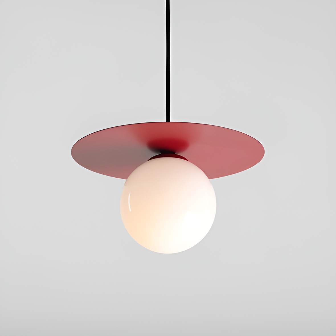 Hanging lamp burgundy loop