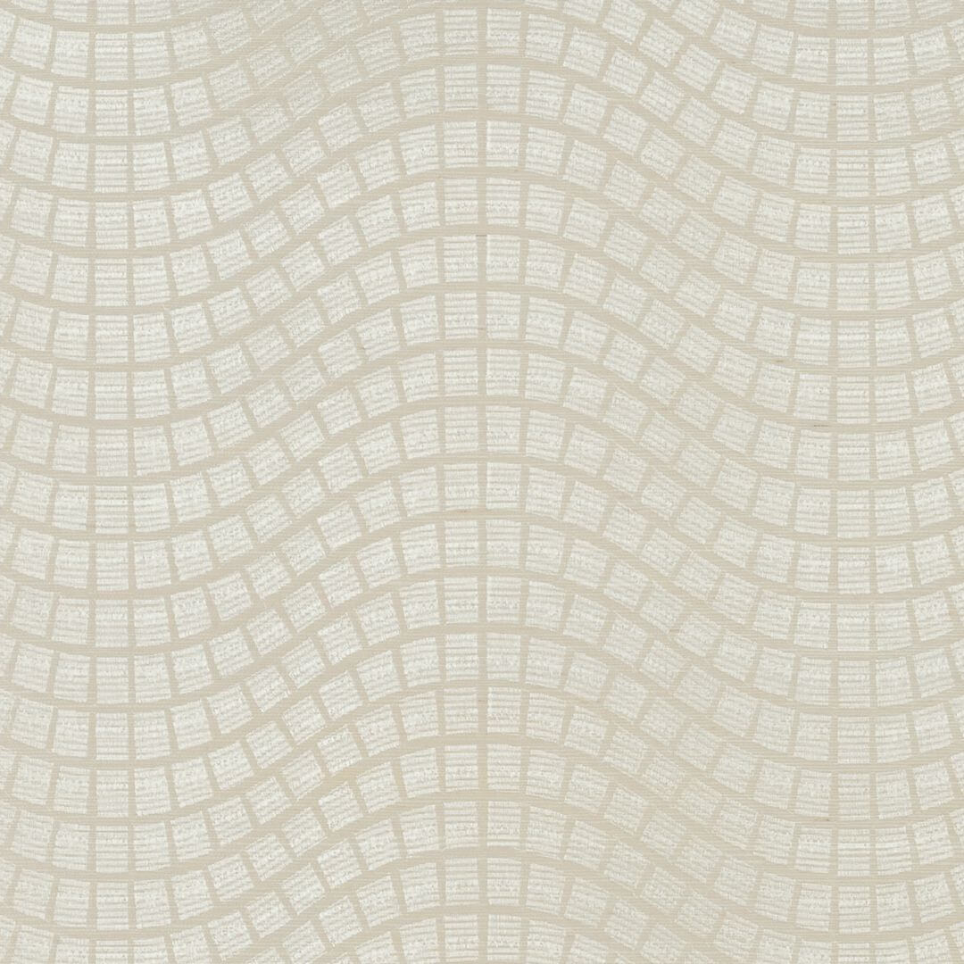 Plant fiber wallpaper with geometric pattern ONSEN - IVORY WHITE