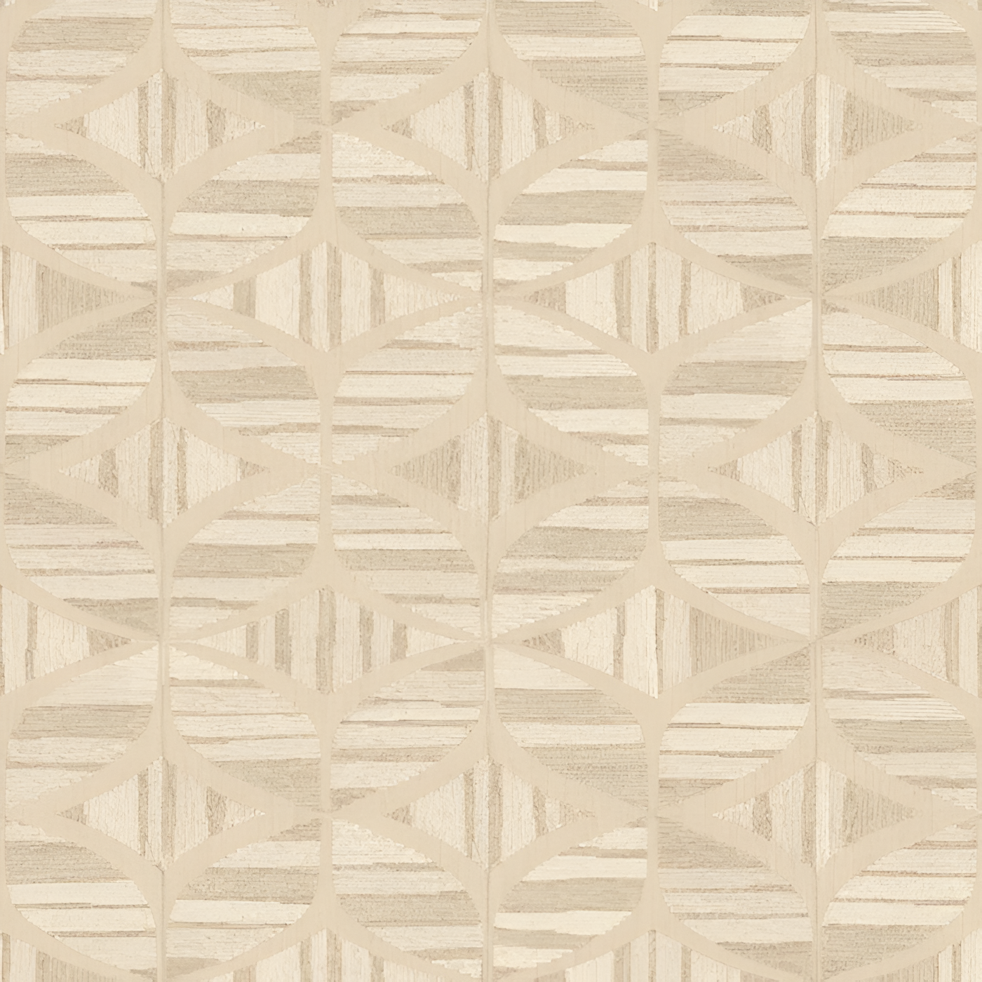 Structural wallpaper imitating embroidery with geometric pattern FILANDRA beige