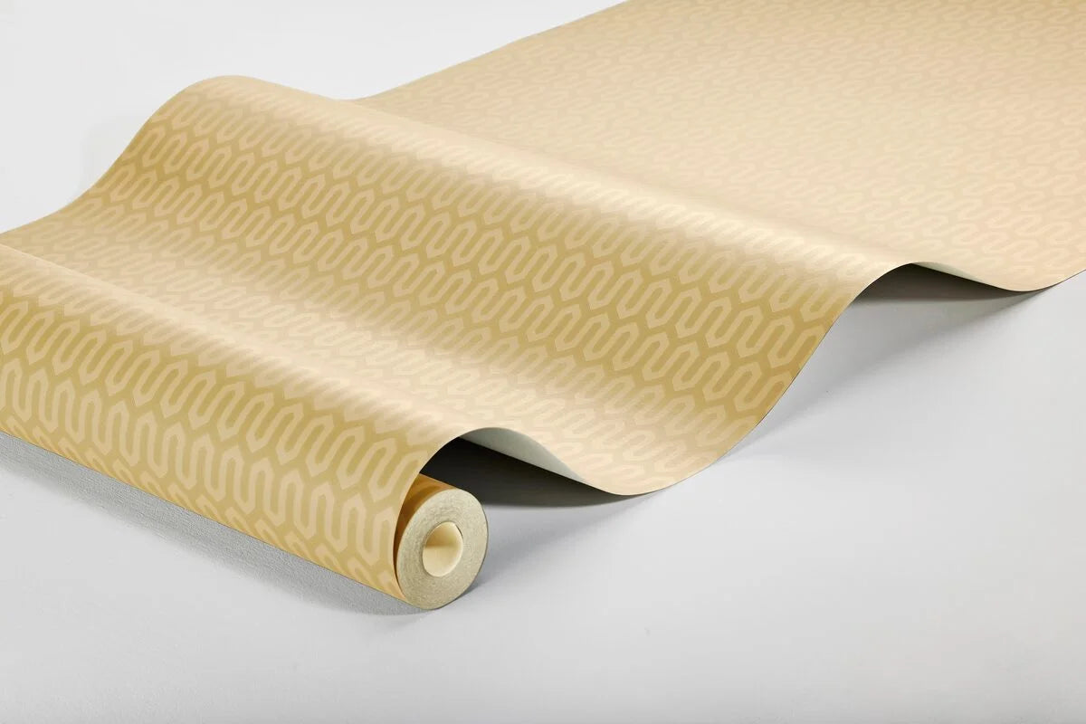 Papierová flizelínová tapeta s geometrickým vzorom YPSILON žltá