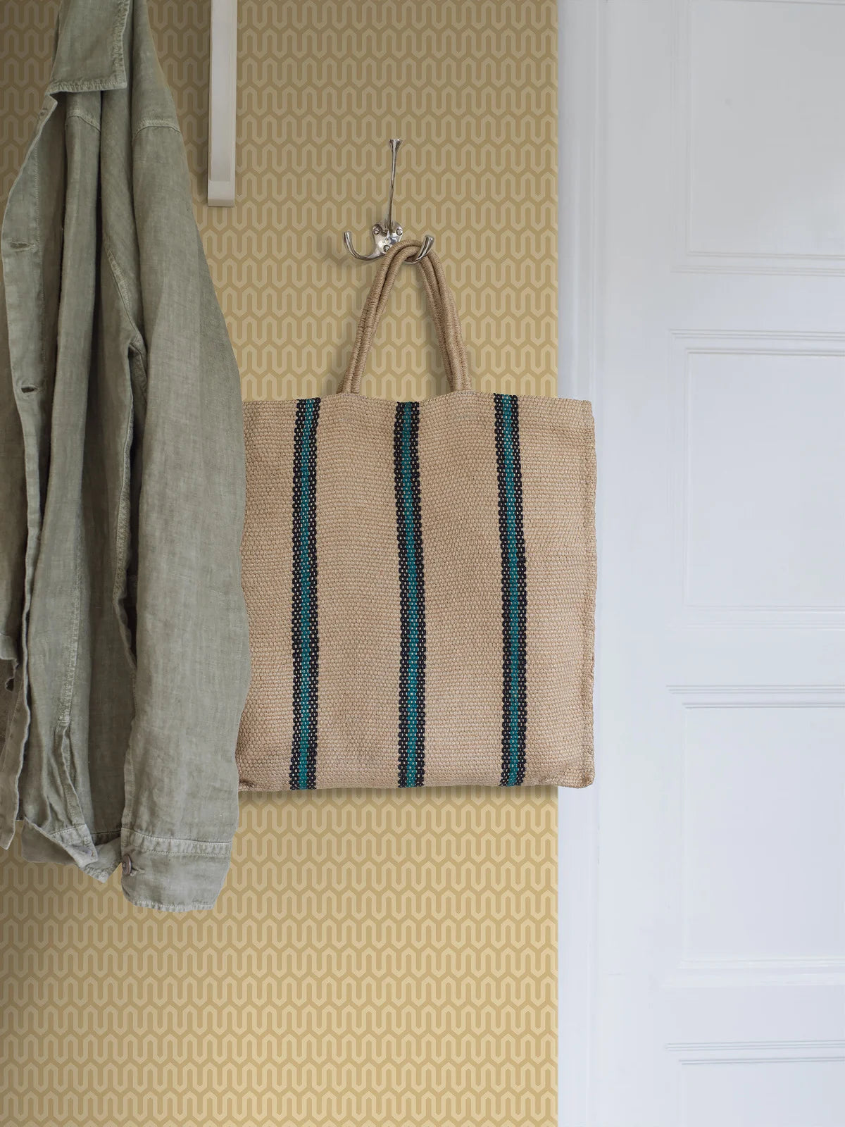 Papierová flizelínová tapeta s geometrickým vzorom YPSILON žltá