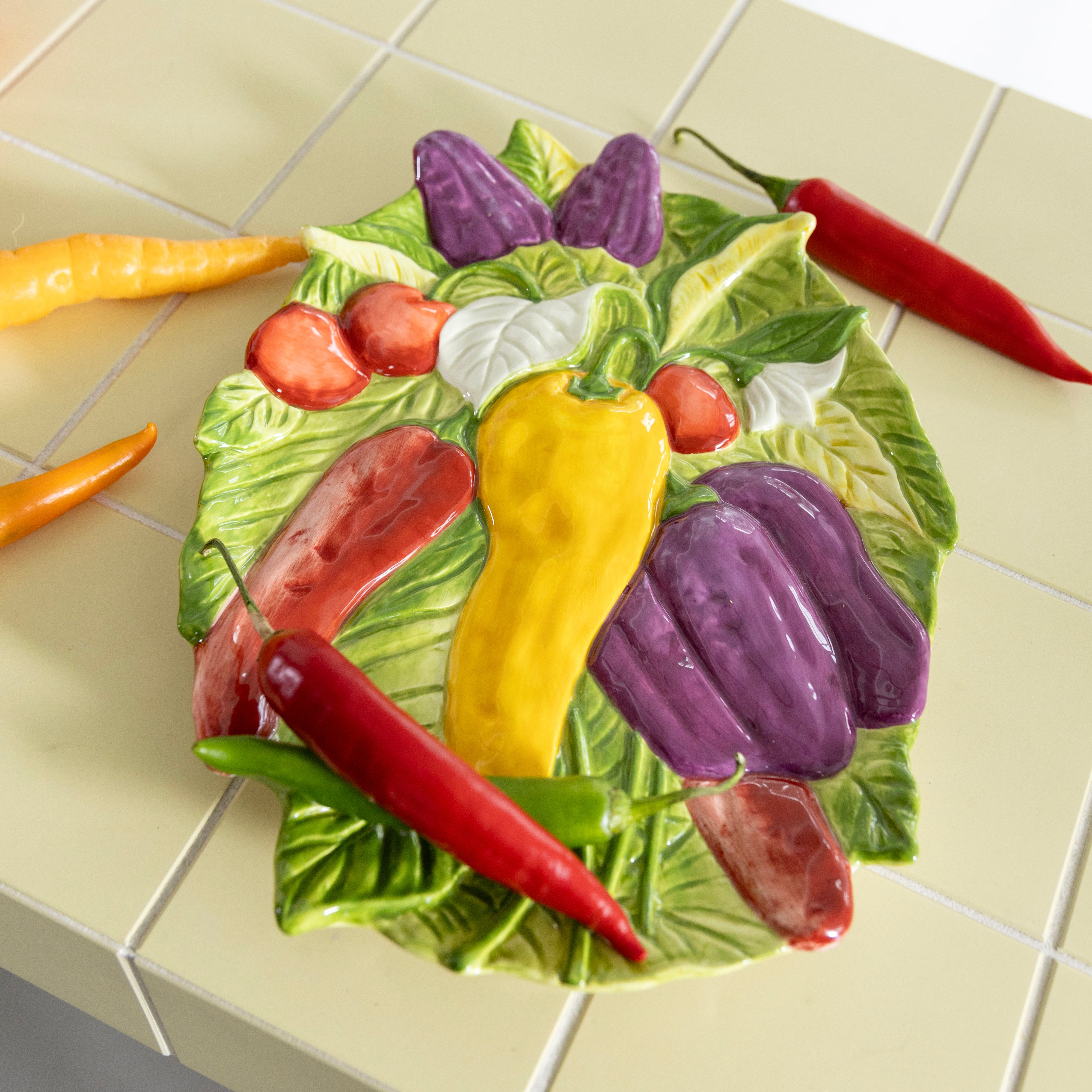 Miska LEGUME PEPPER zelená so žltou a červenou