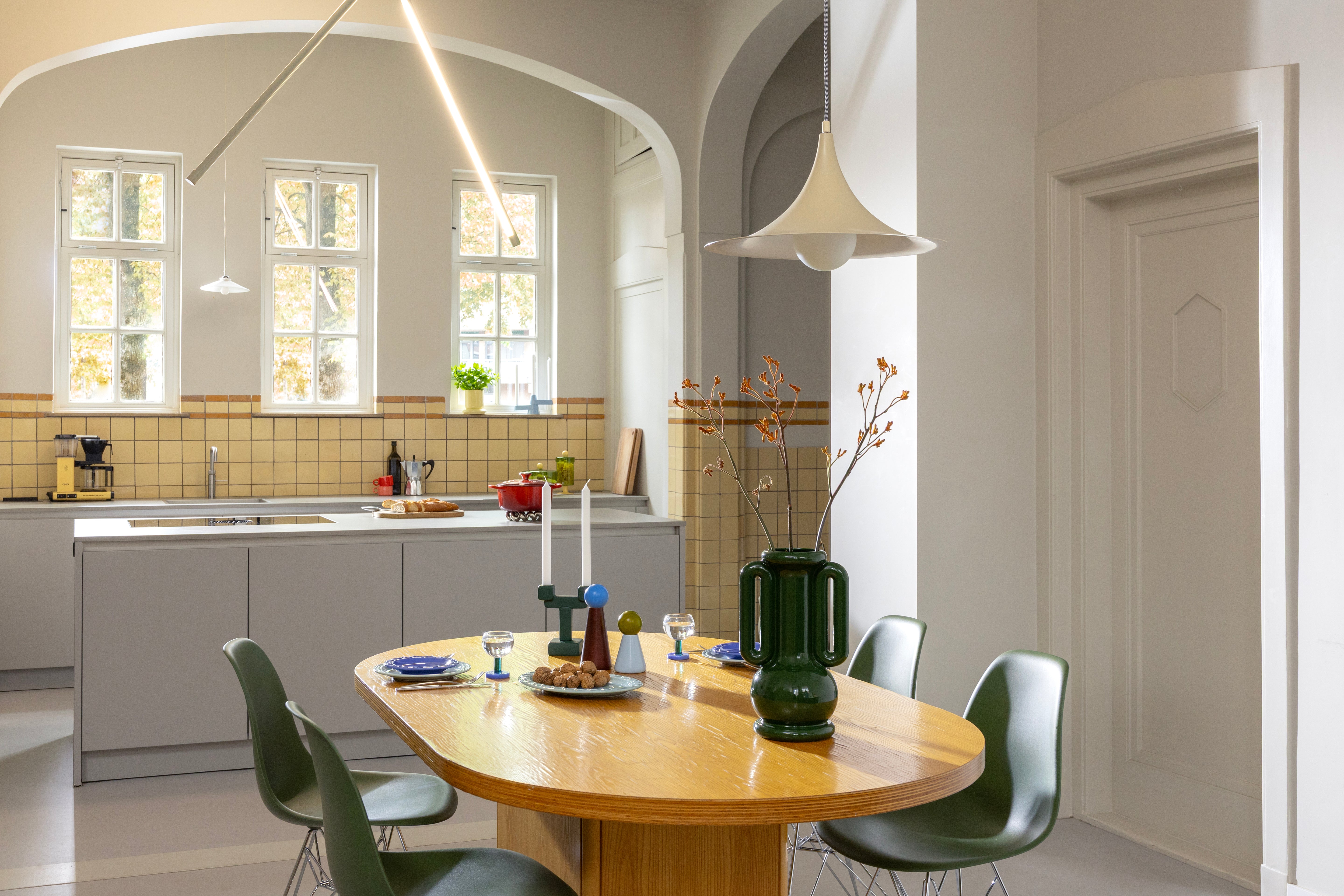 CANTINE Blue and Green Glasses Set