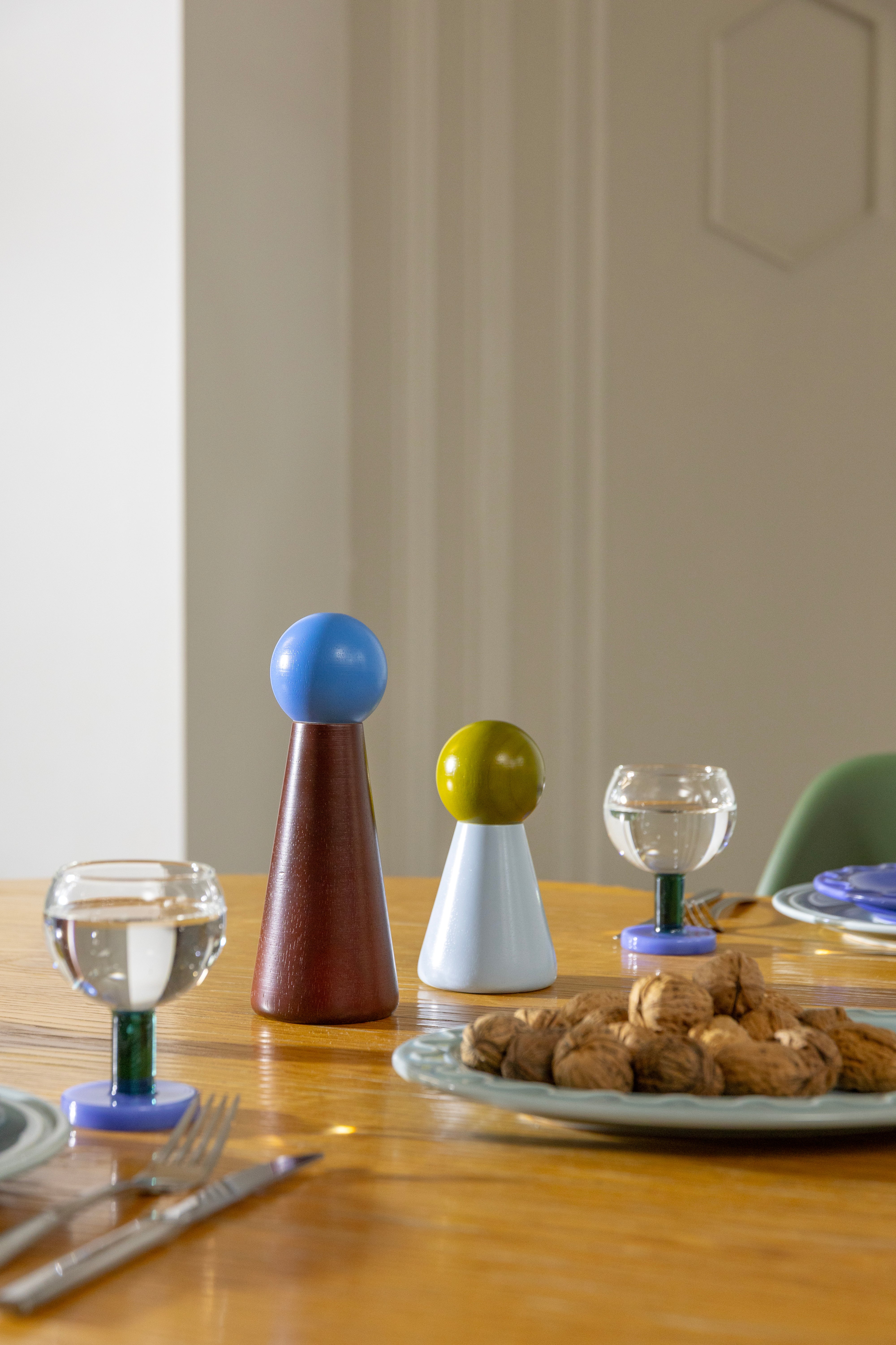 Mlynček na korenie HALMA SMALL modrý so zeleným