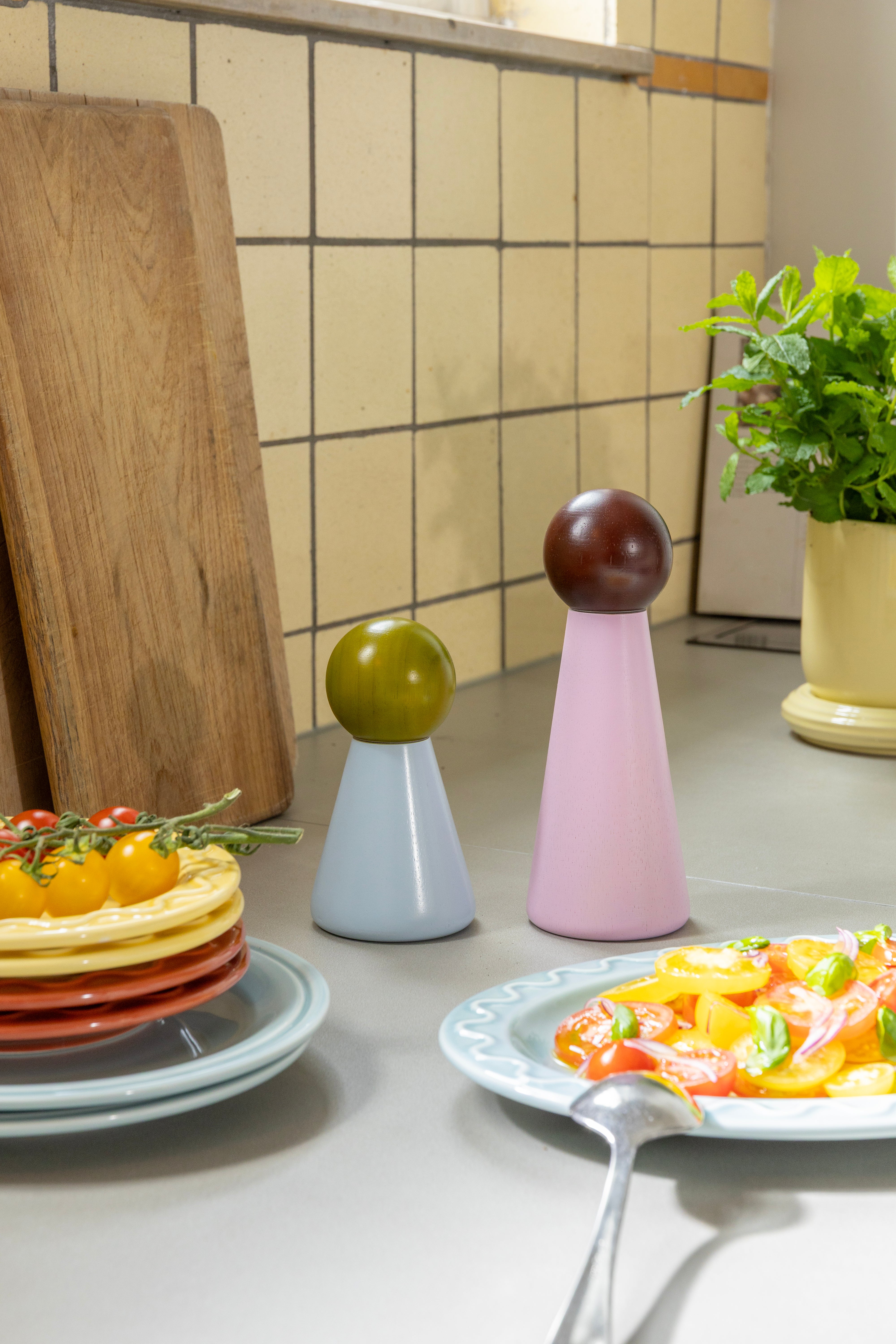 Mlynček na korenie HALMA SMALL modrý so zeleným