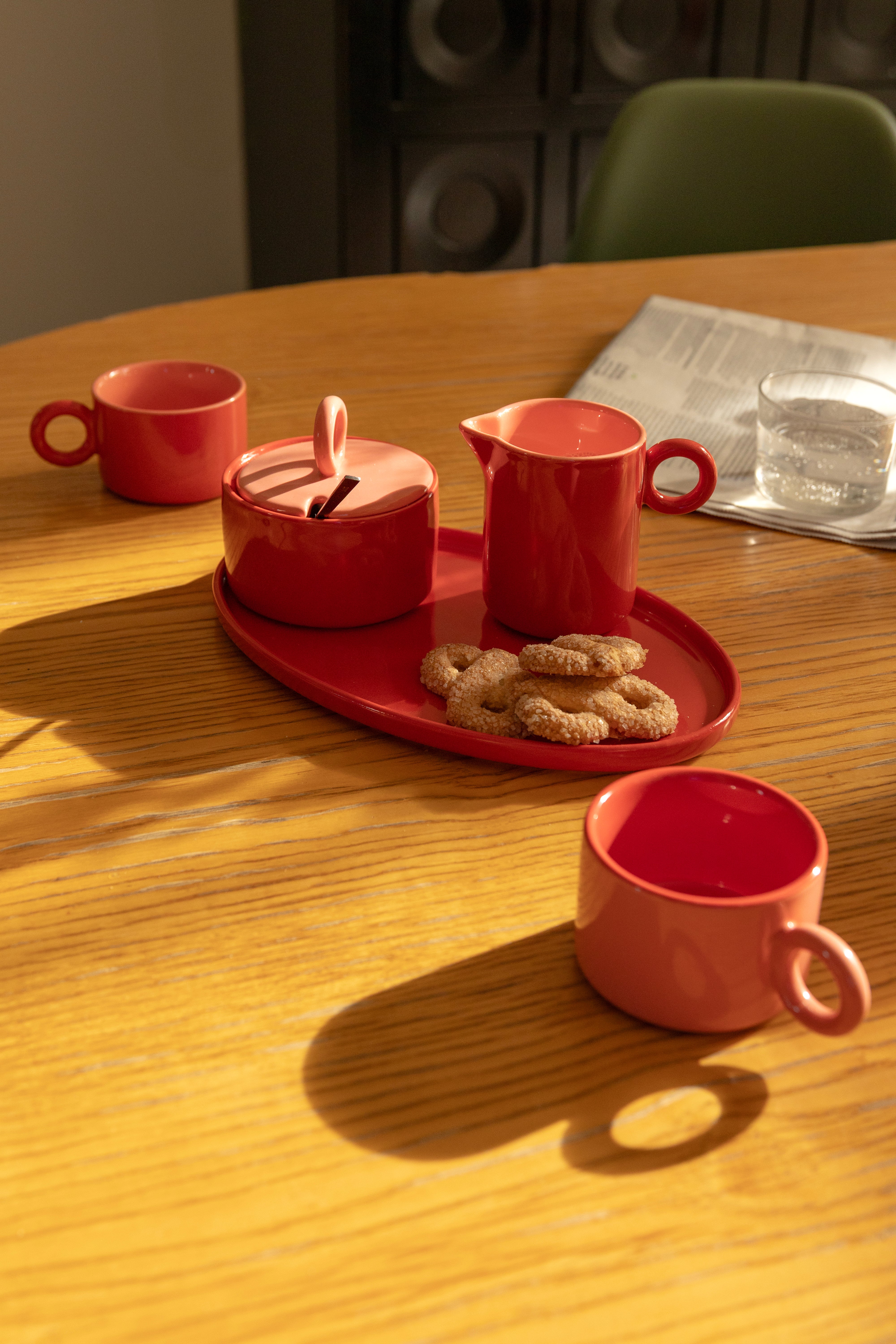 Džbán na mlieko CHIQUITO červená porcelán