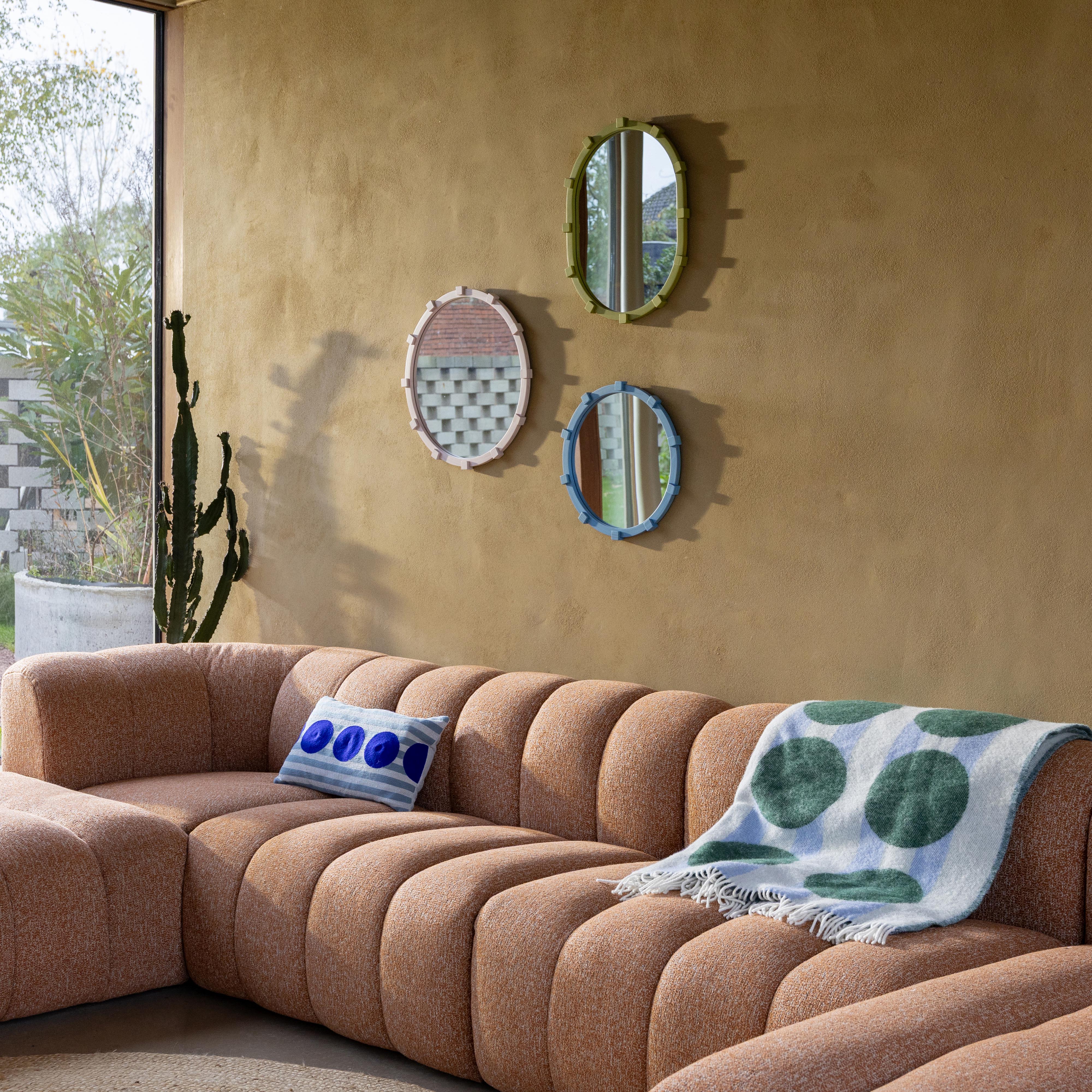 Kruhový luster CHUNK ružové drevo