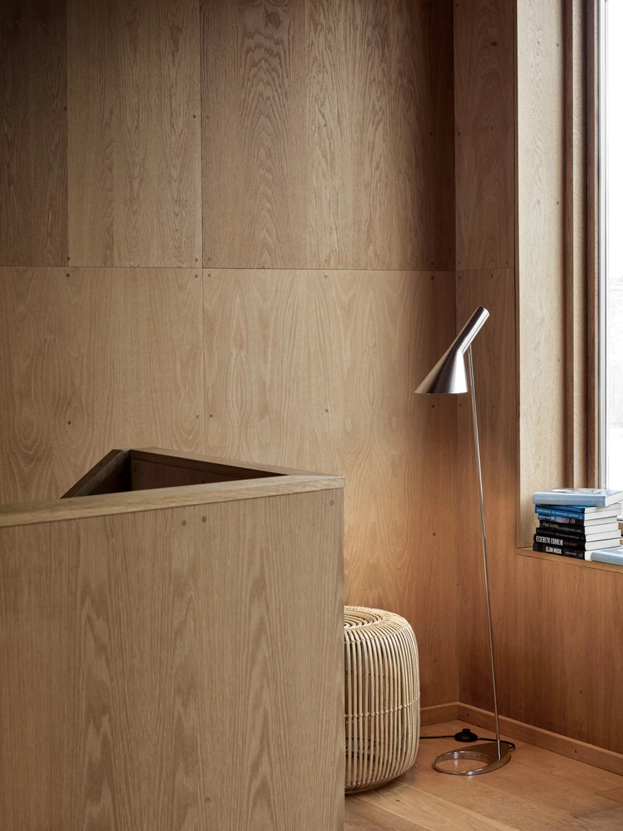 AJ Floor Lamp Polished Stainless Steel