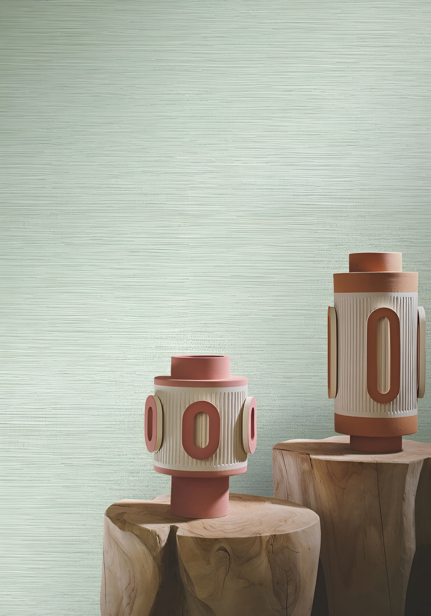 Štruktúrna tapeta napodobňujúca plátno OCCITAN - OPALINE svetlozelená