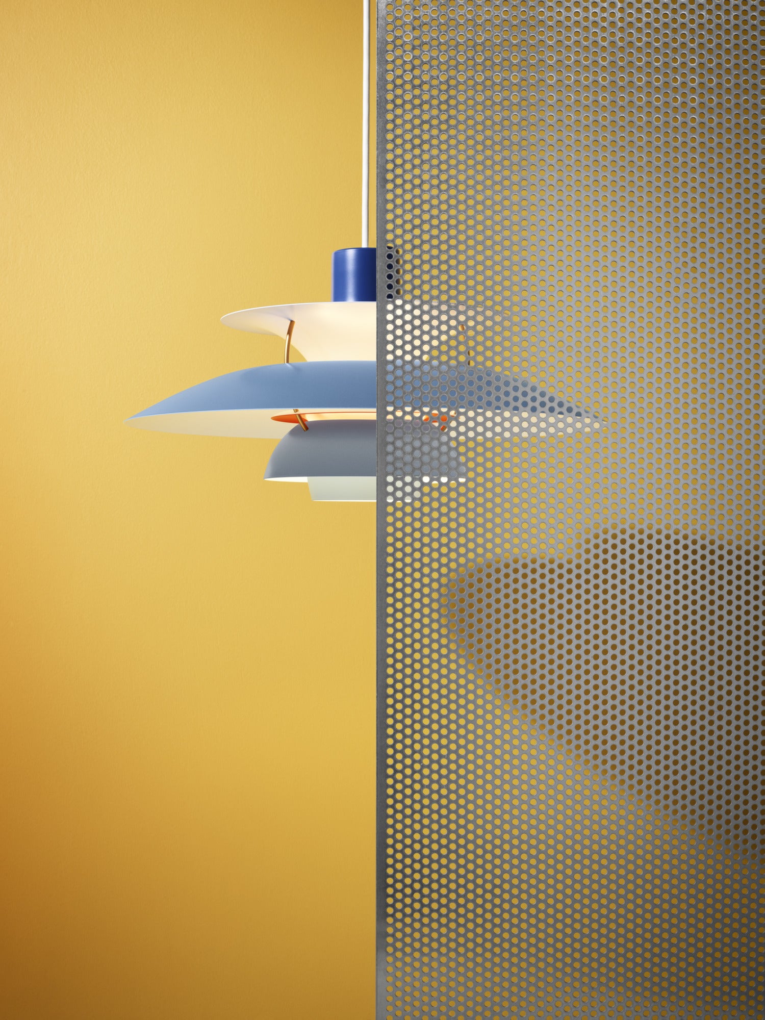 Závesná lampa PH 5 odtiene modrej