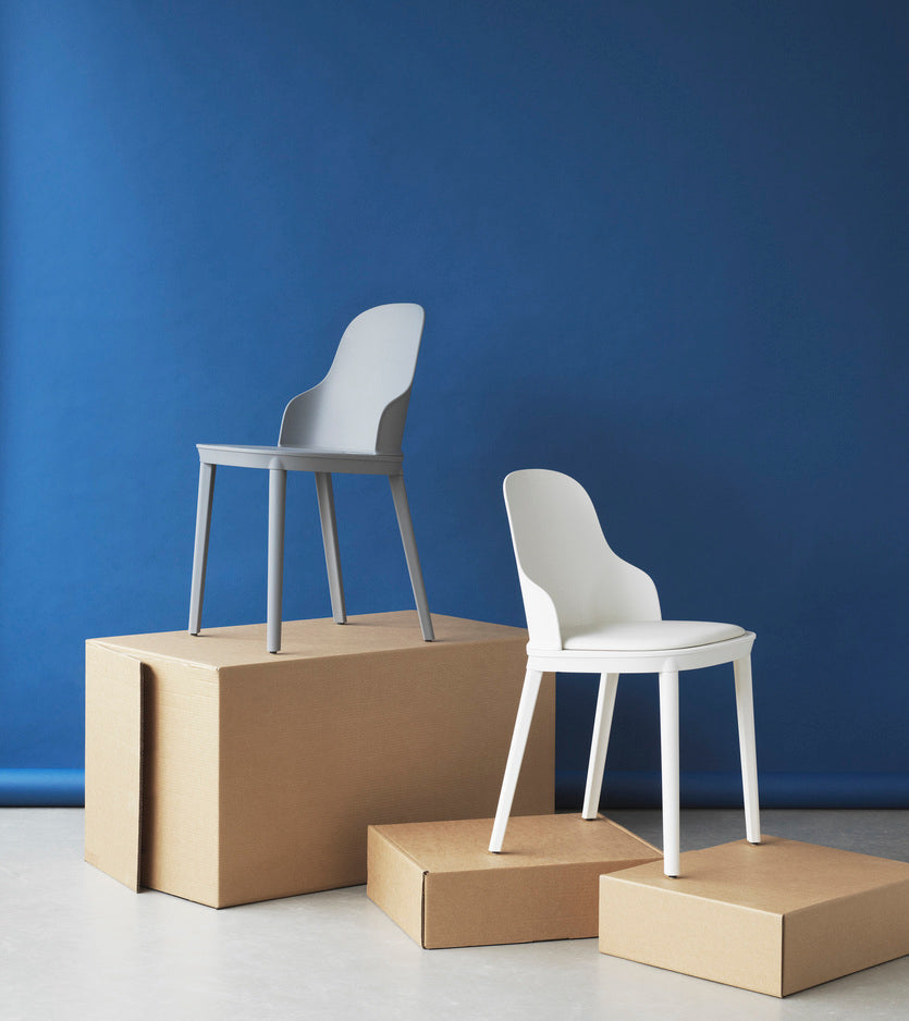 Allez PP White chair with Sunbrella Canvas upholstery