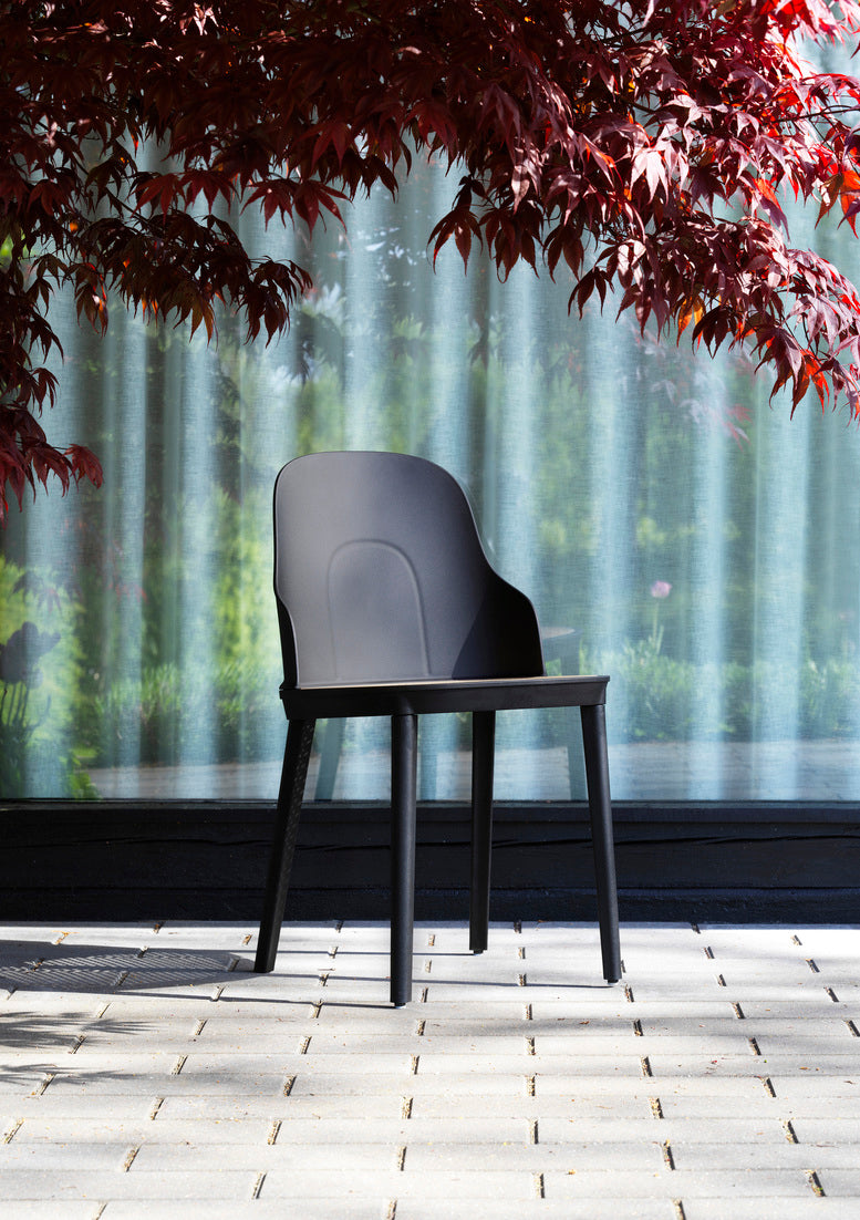 Allez PP Black chair with wicker