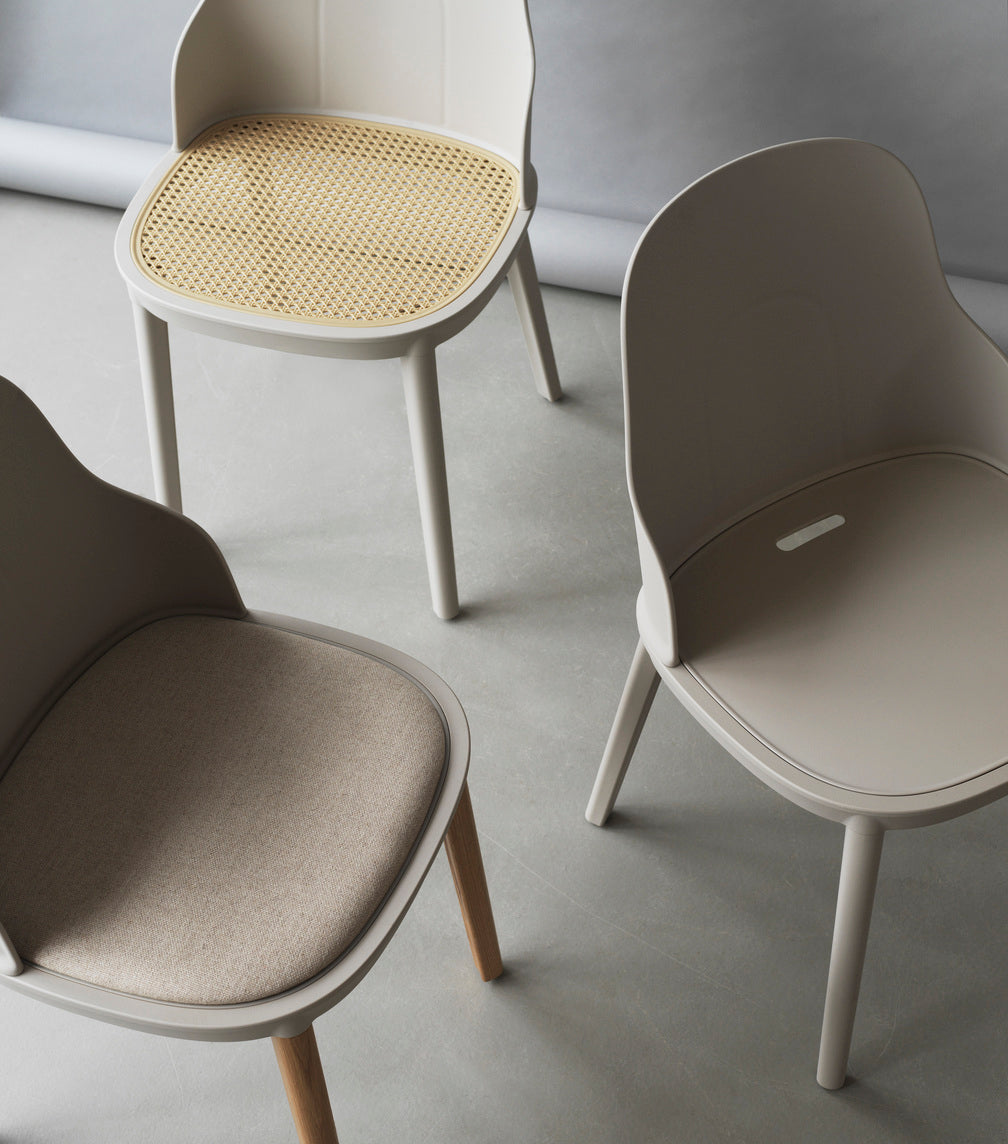 Allez PP White chair with Sunbrella Canvas upholstery