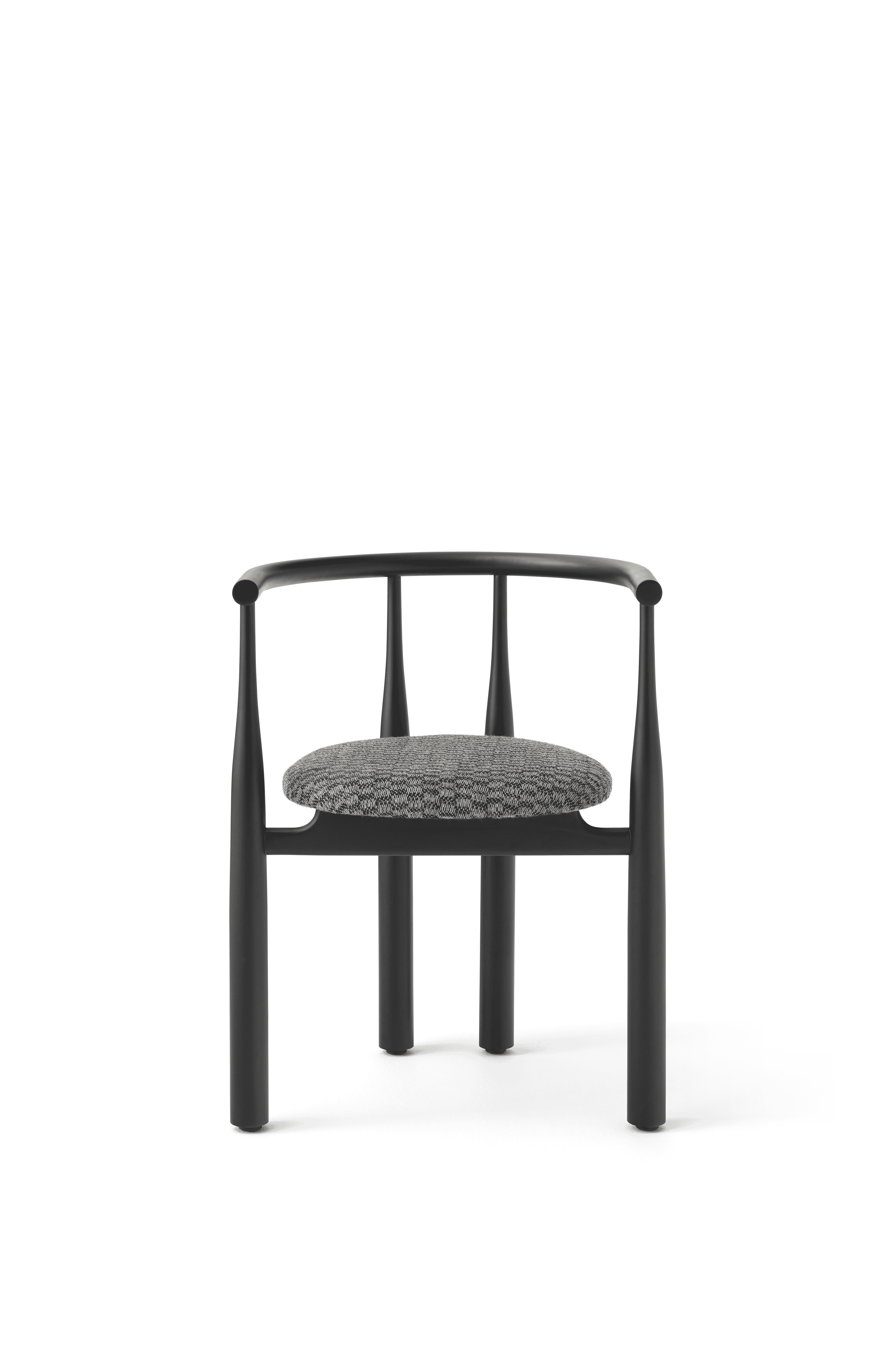Bukowski chair upholstered with a black beech base