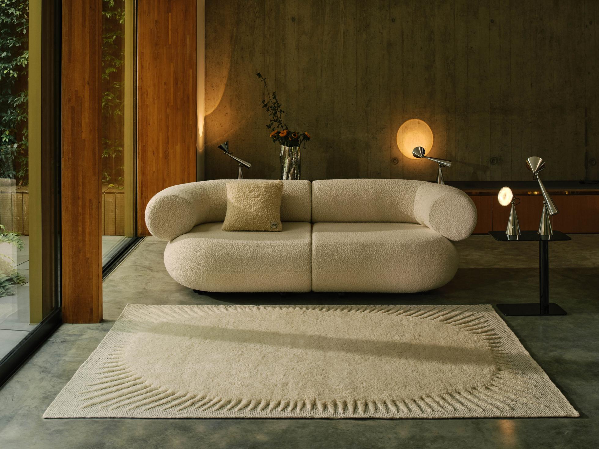 Koberec KNOTTY bielená juta