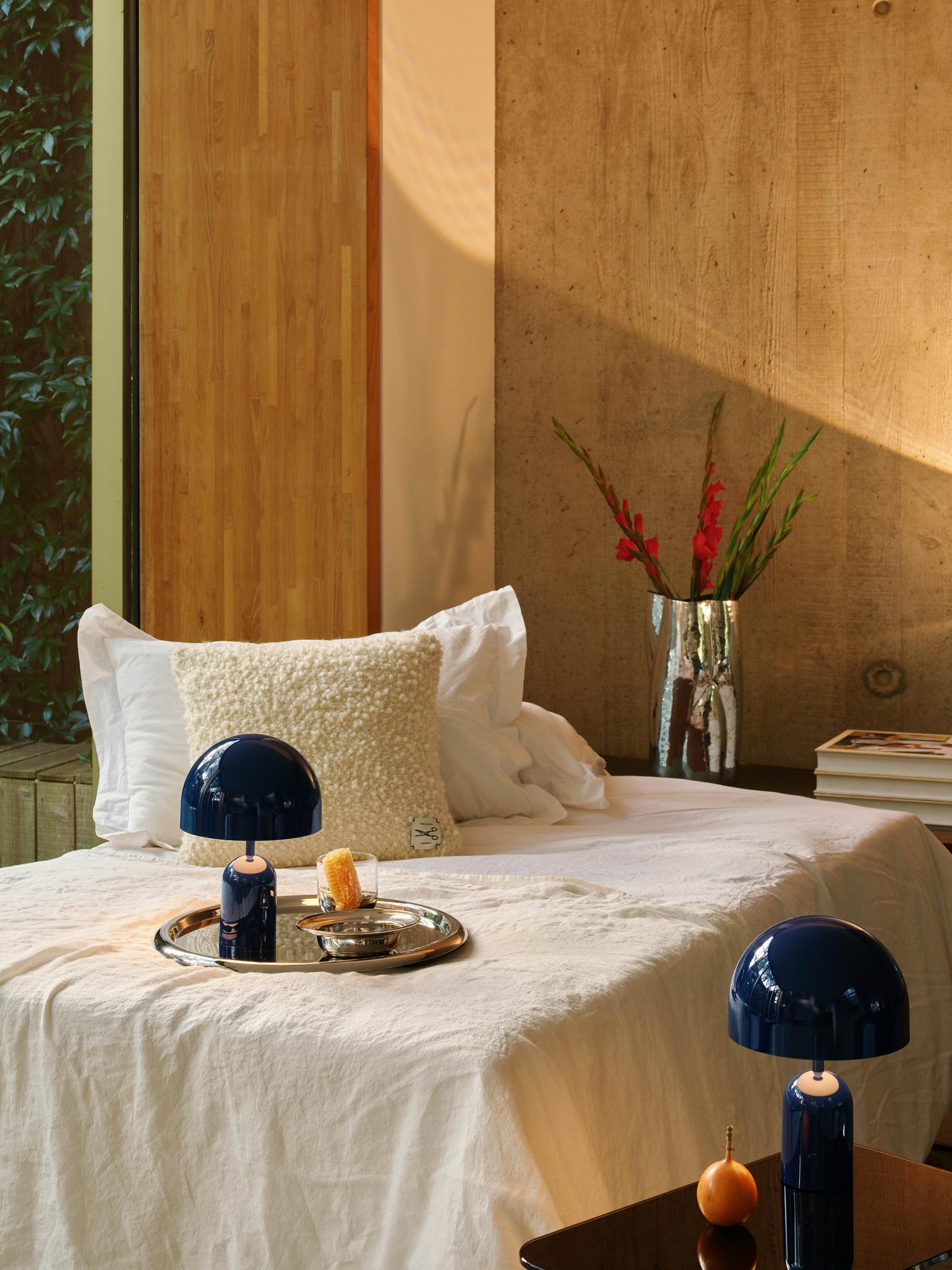 Portable table lamp BELL blue