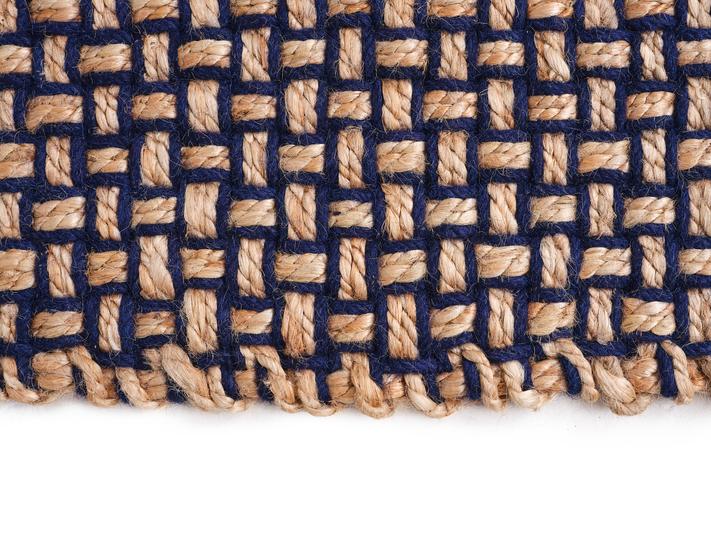 Koberec WEAVE tmavomodrý s béžovou