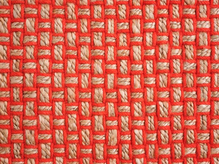 WEAVE rug red with beige