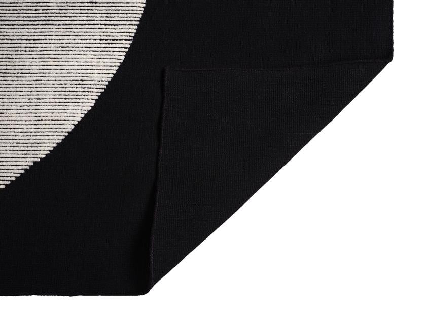 Koberec DISC čierny s bielym