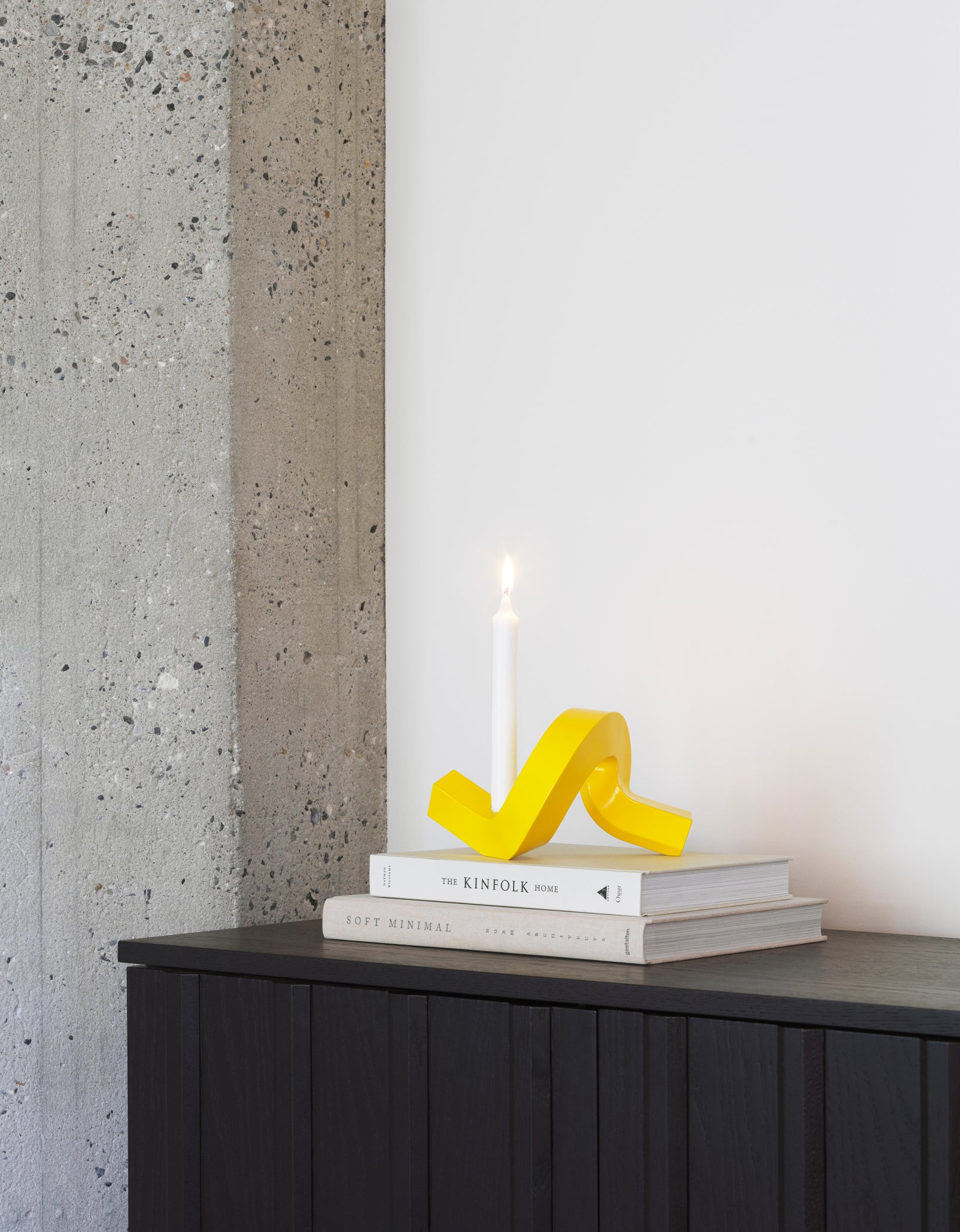 CROOKED ONE Candle Holder Yellow